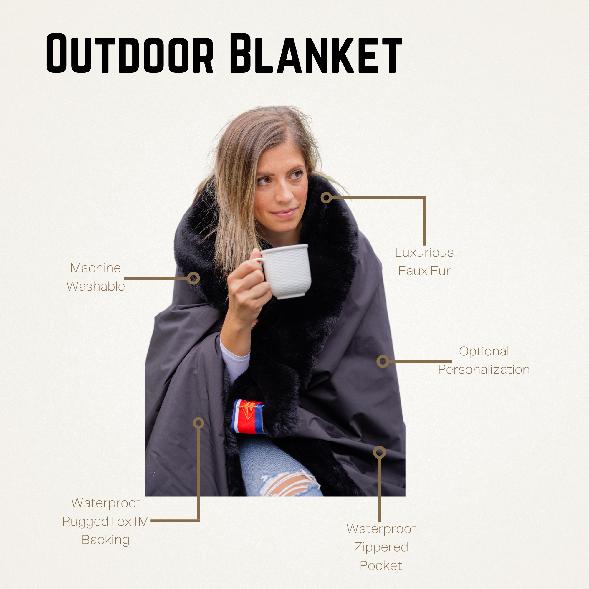 Waterproof Windproof Large Outdoor Blanket