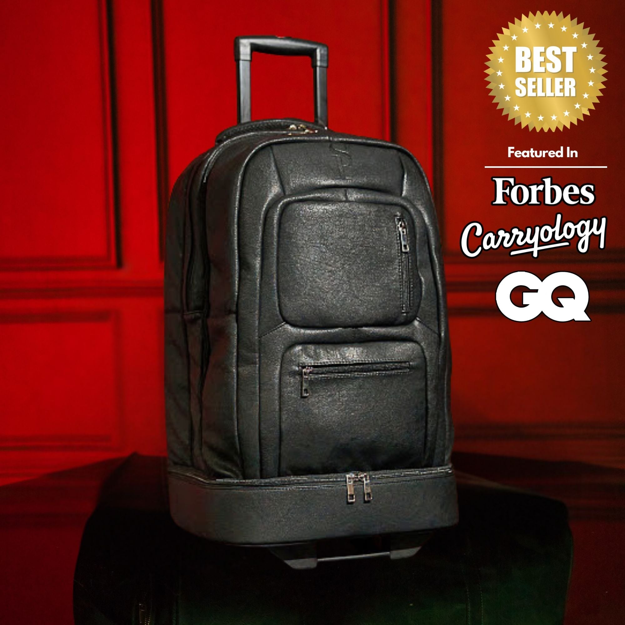 Black Leather Carry-on Roller Bag (only 150 Made)