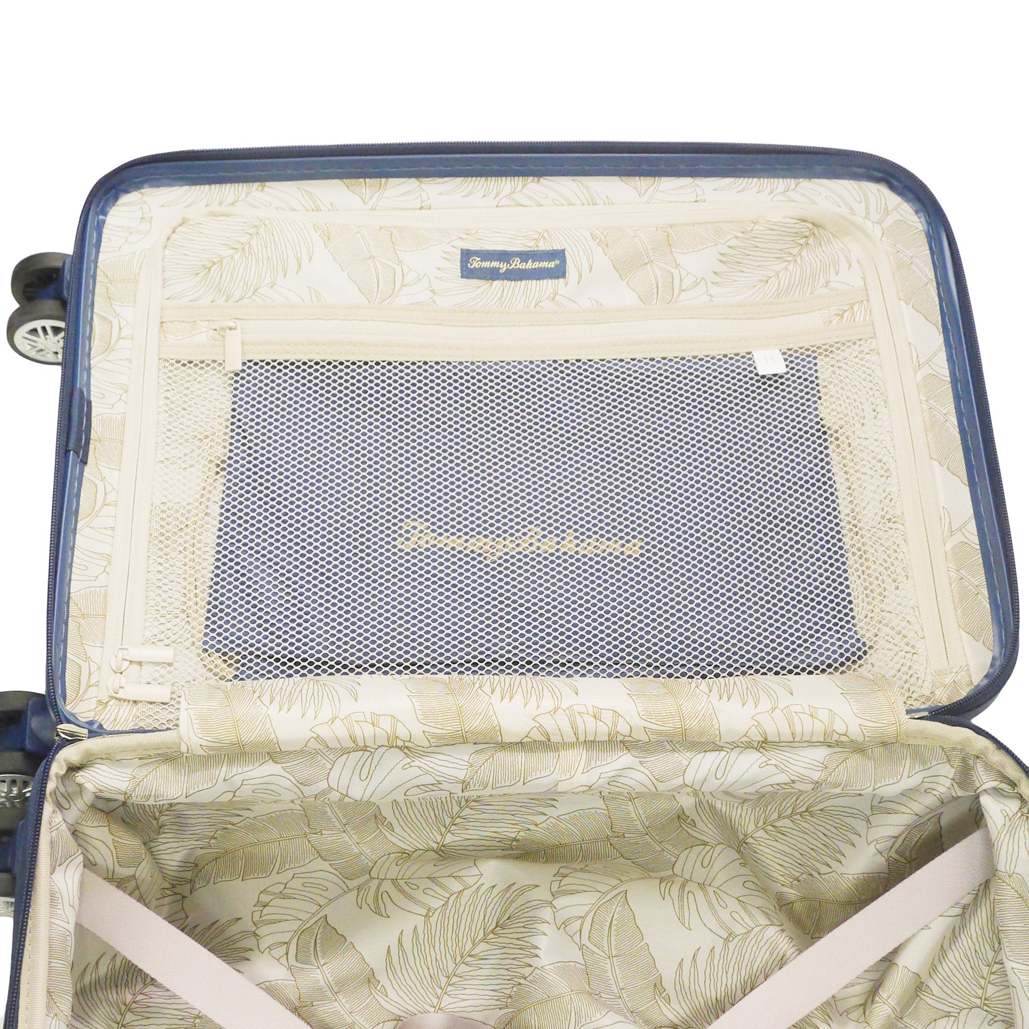 Tommy Bahama 26.5" Hard-Sided 3D Pineapple Luggage  with Drawstring Bag in Navy