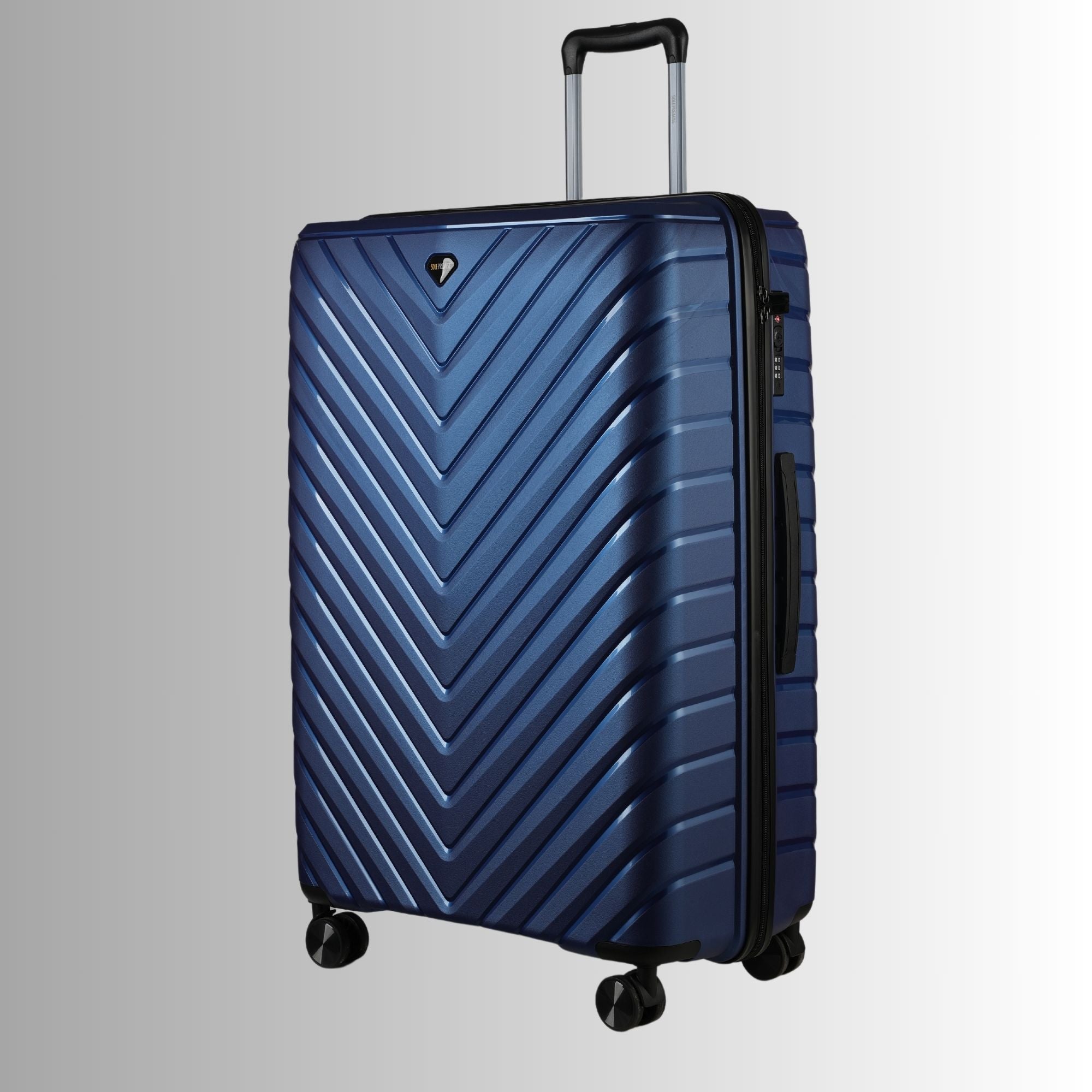 Blue Hardcase Roller Luggage Set (28', 24' And 20')