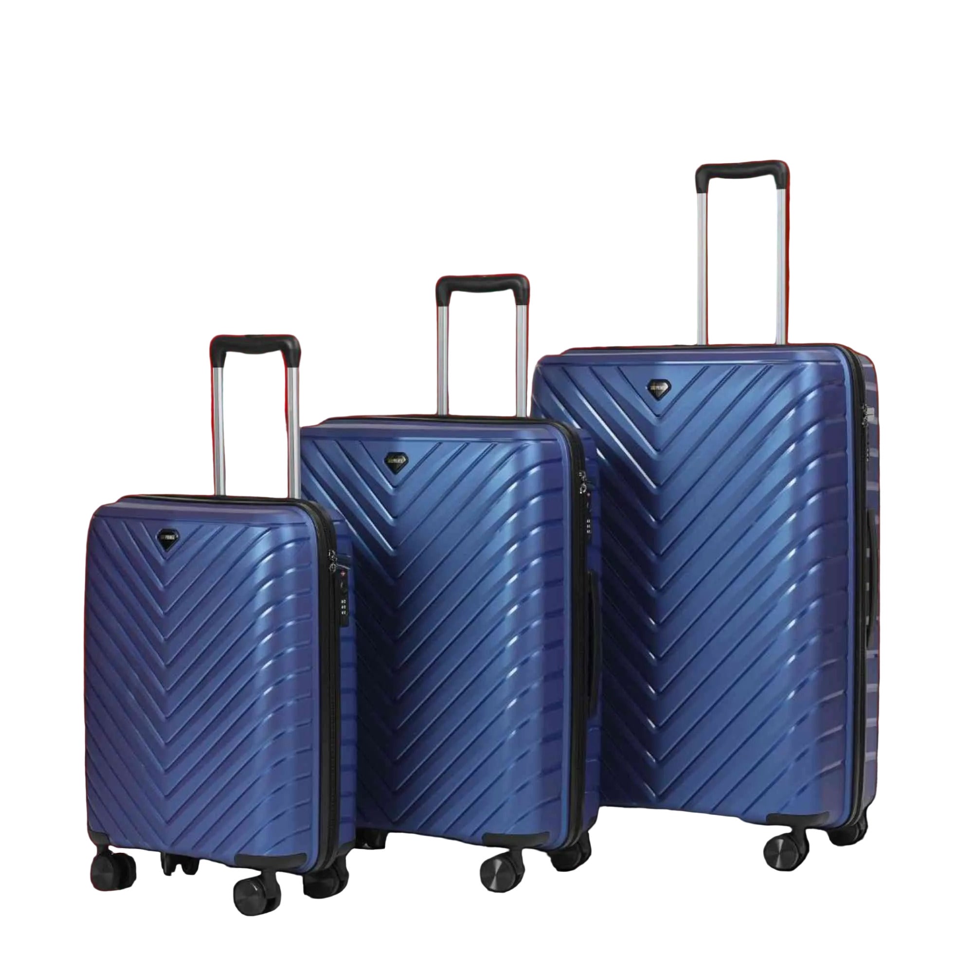 Blue Hardcase Roller Luggage Set (28', 24' And 20')