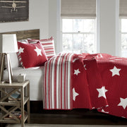Star Reversible 2 Piece Quilt Set Twin Size