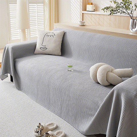 Cooling Comfy Throw Sofa Cover, Textured & Breathable, Multi-use Decorative Couch Covers For Summer