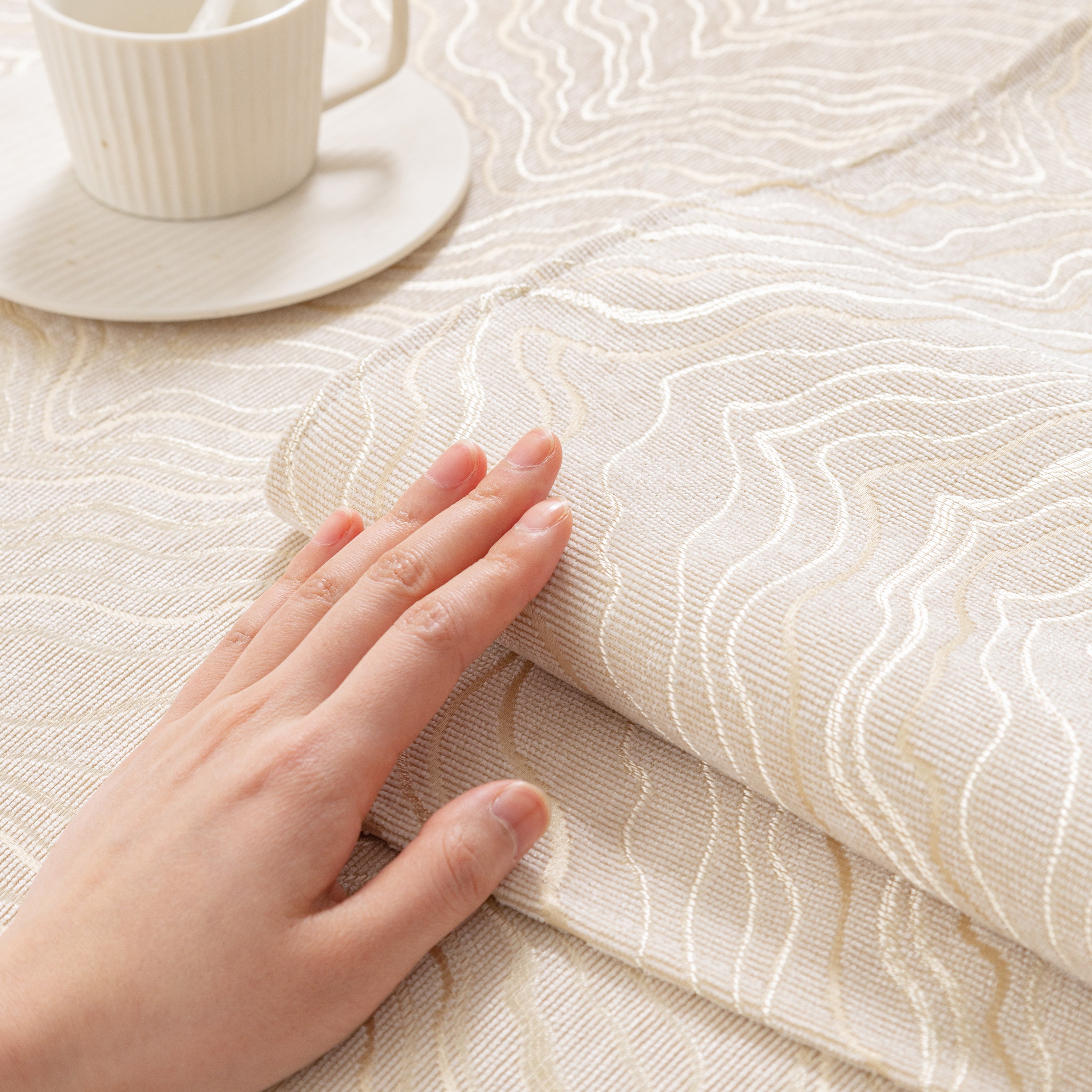 Modular Sofa Cover For Sectionals, Gold Striped Non-slip Couch Protector