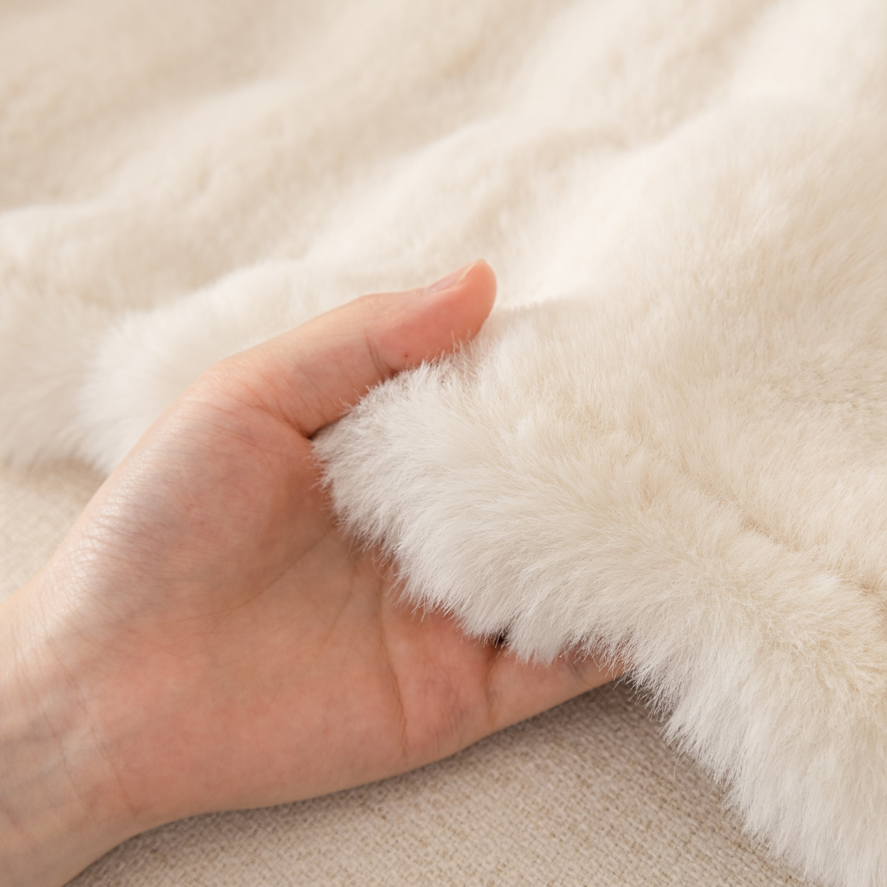 Super Soft Fluffy Faux Rabbit Fur Sofa Throw Blanket, Couch Cover Blanket For Couches Living Room Furniture Throw
