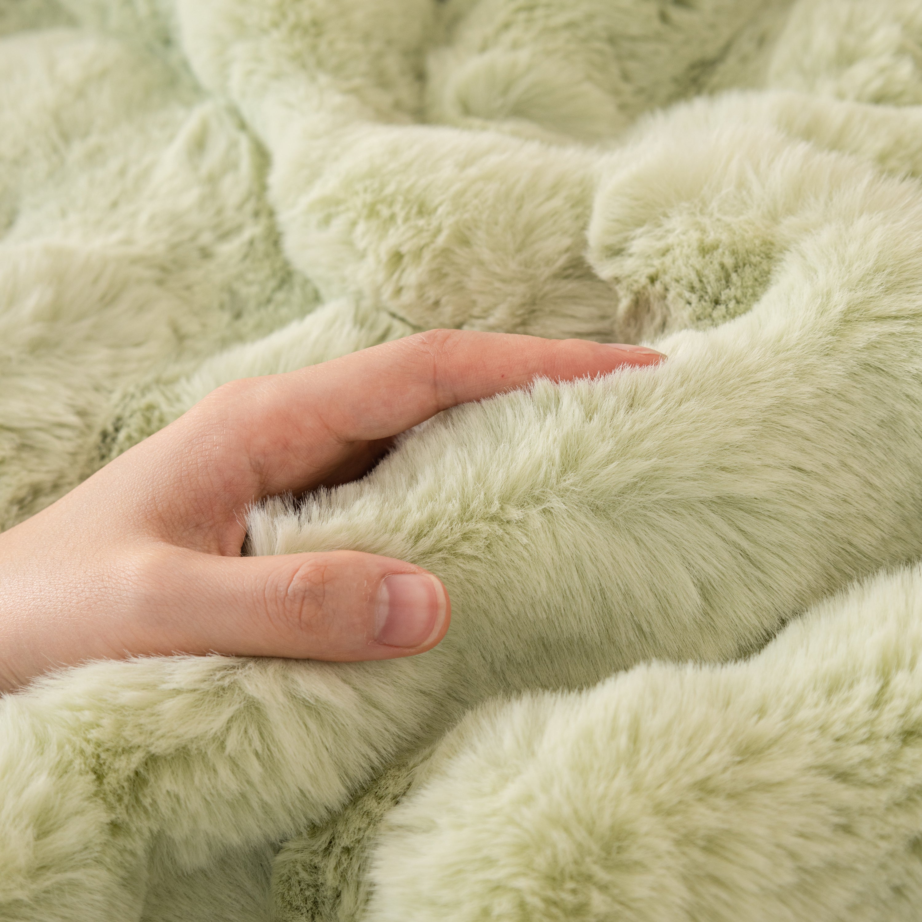 Super Soft Fluffy Faux Rabbit Fur Sofa Throw Blanket, Couch Cover Blanket For Couches Living Room Furniture Throw