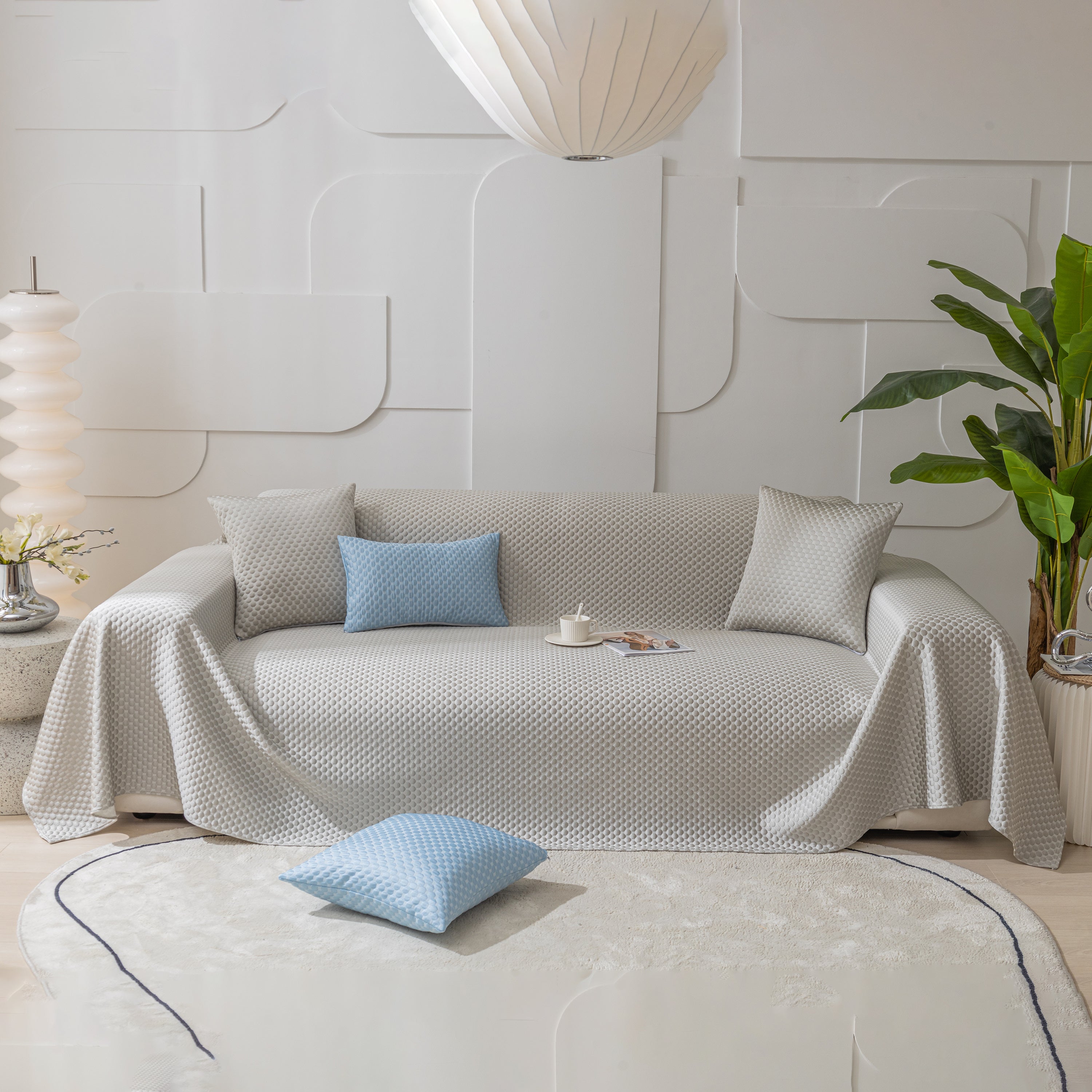 Fashion Granular Textured Sofa Couch Covers, L Shape Sectional Couch Covers, Sofa Covers For Living Room