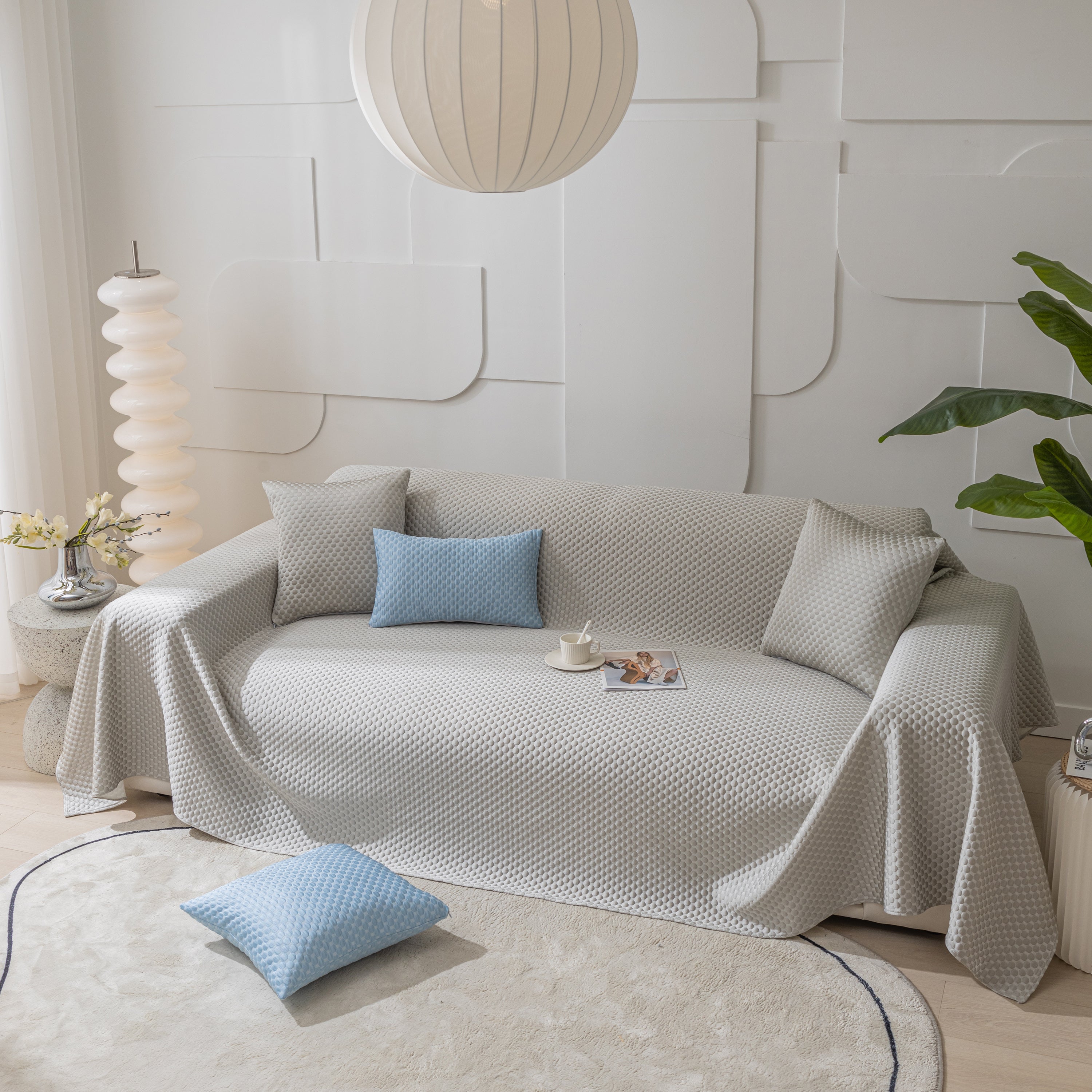 Fashion Granular Textured Sofa Couch Covers, L Shape Sectional Couch Covers, Sofa Covers For Living Room