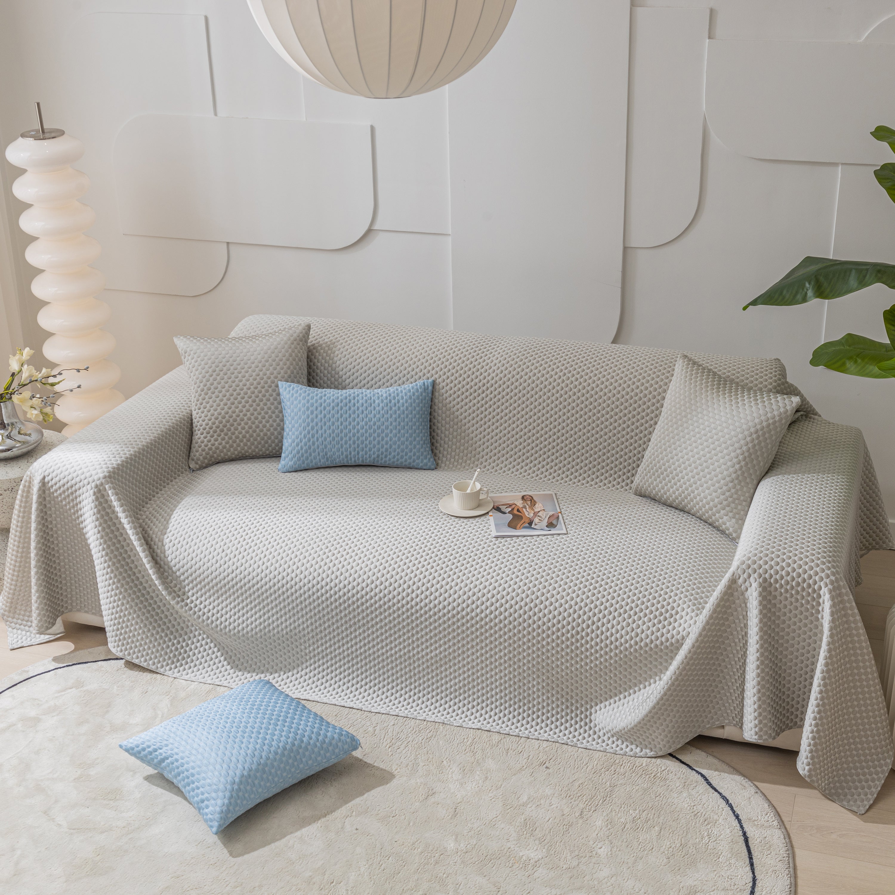 Fashion Granular Textured Sofa Couch Covers, L Shape Sectional Couch Covers, Sofa Covers For Living Room