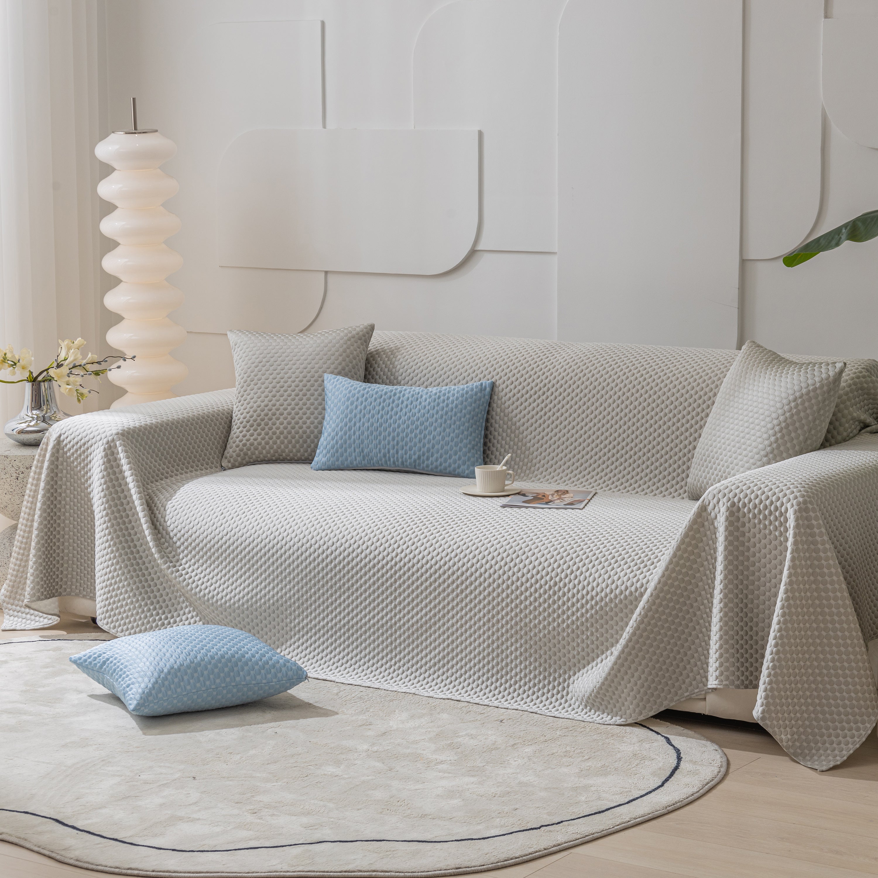 Fashion Granular Textured Sofa Couch Covers, L Shape Sectional Couch Covers, Sofa Covers For Living Room
