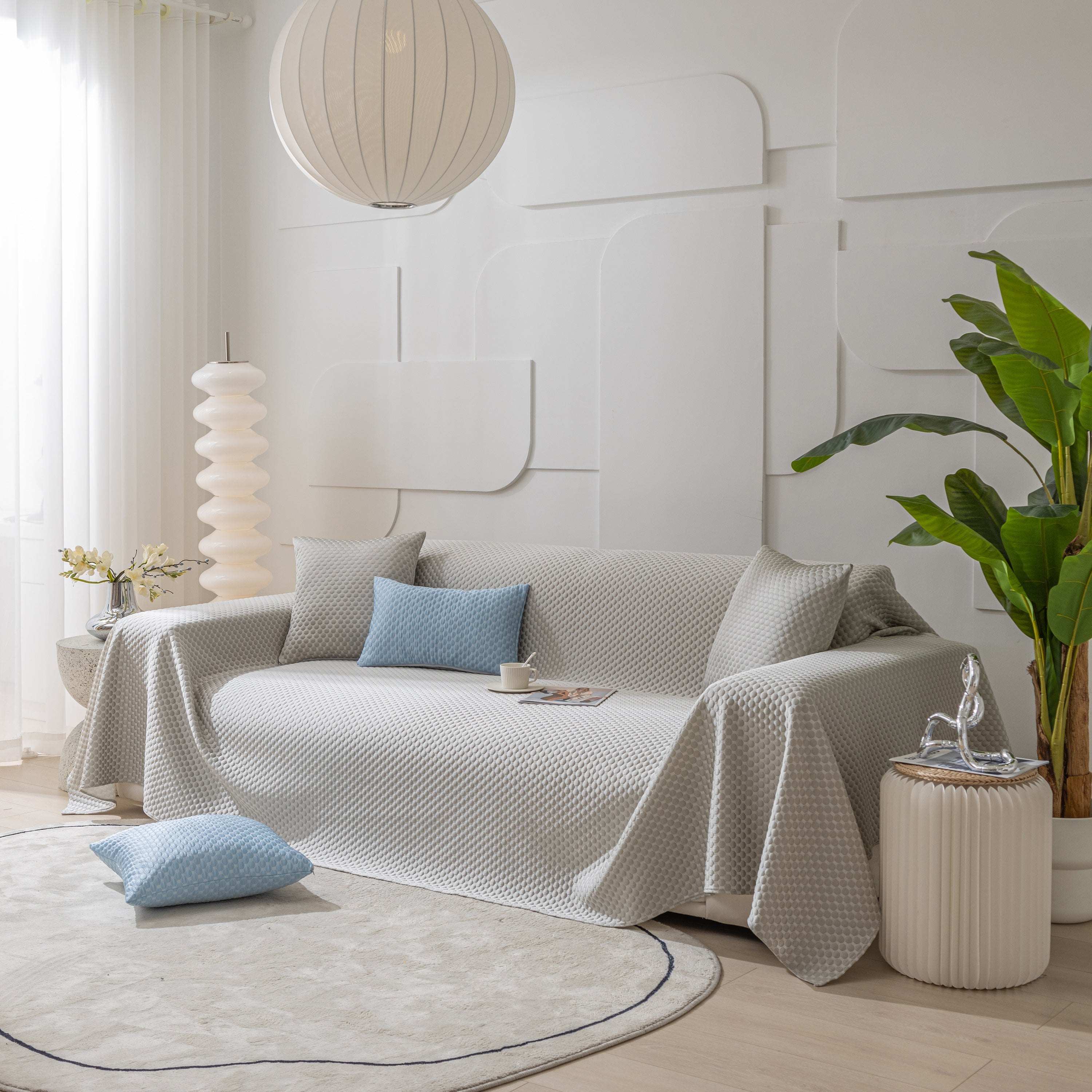 Fashion Granular Textured Sofa Couch Covers, L Shape Sectional Couch Covers, Sofa Covers For Living Room