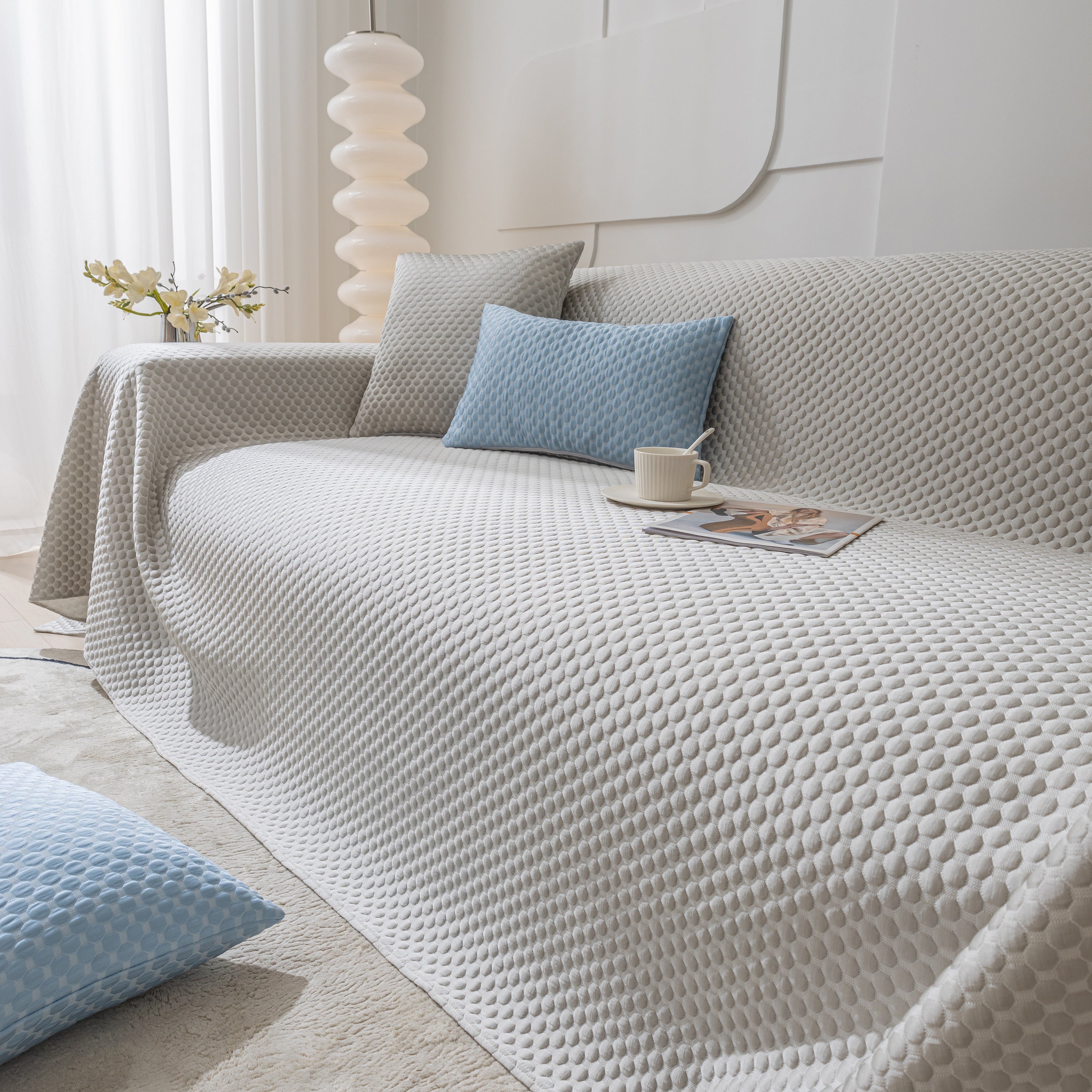 Fashion Granular Textured Sofa Couch Covers, L Shape Sectional Couch Covers, Sofa Covers For Living Room
