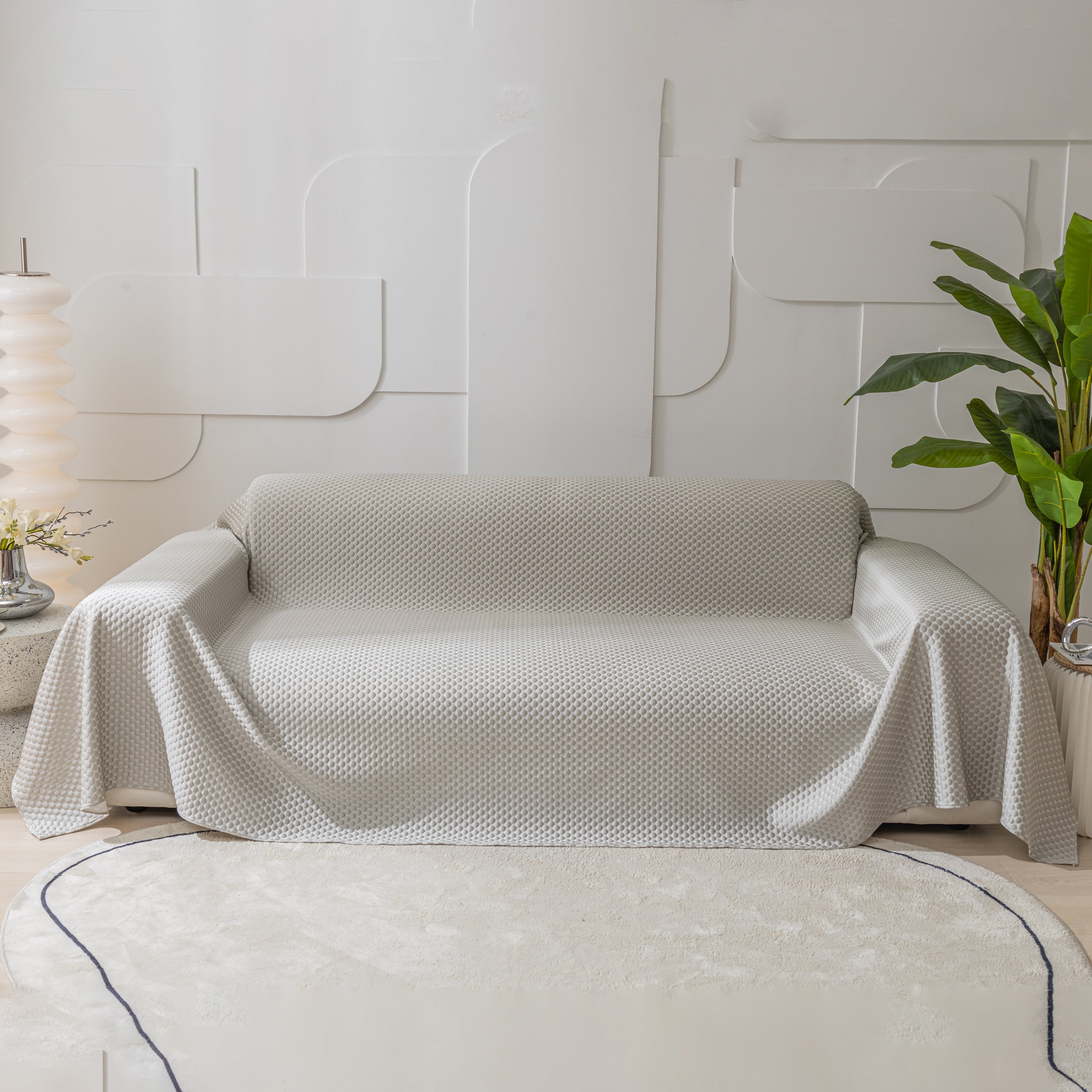 Fashion Granular Textured Sofa Couch Covers, L Shape Sectional Couch Covers, Sofa Covers For Living Room