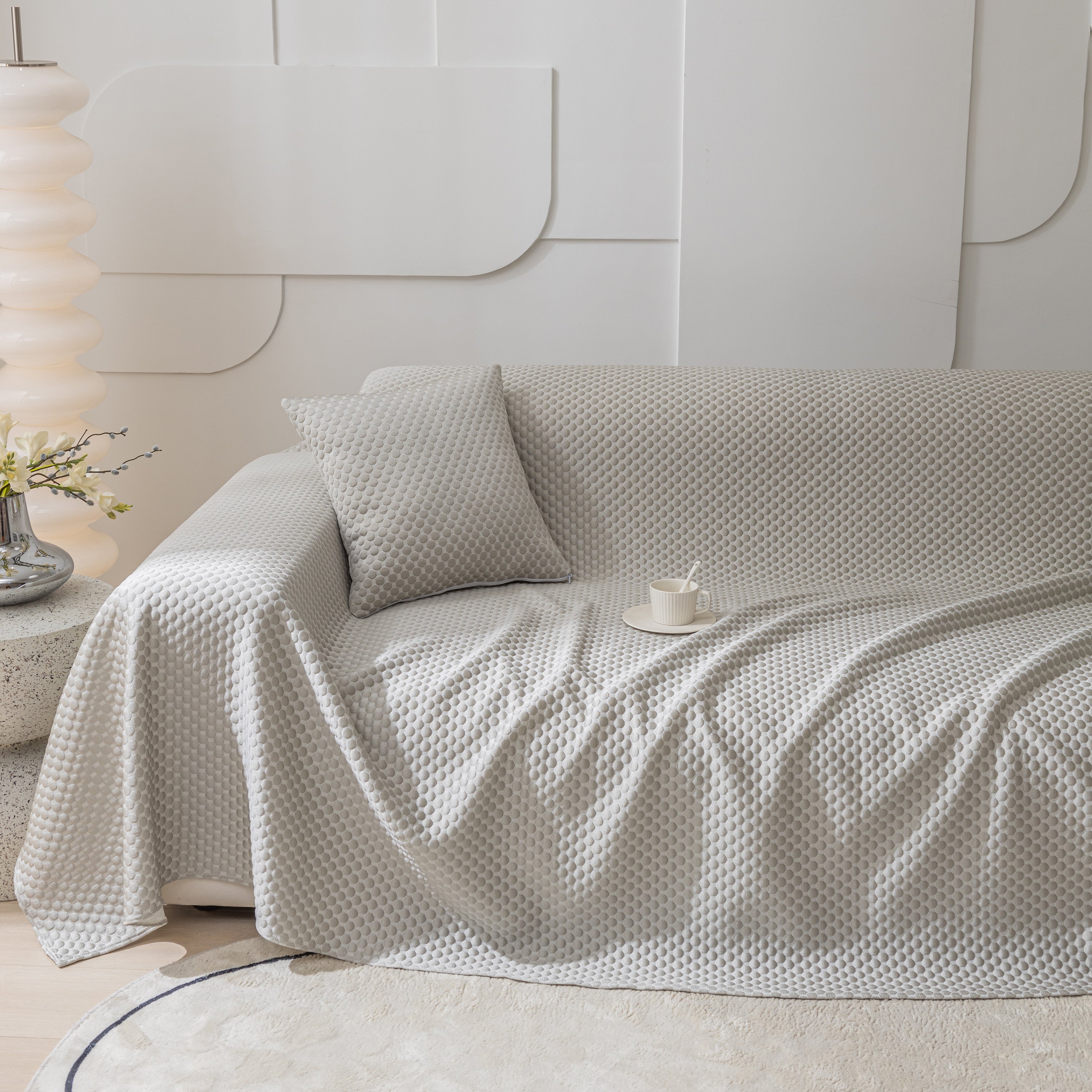Fashion Granular Textured Sofa Couch Covers, L Shape Sectional Couch Covers, Sofa Covers For Living Room