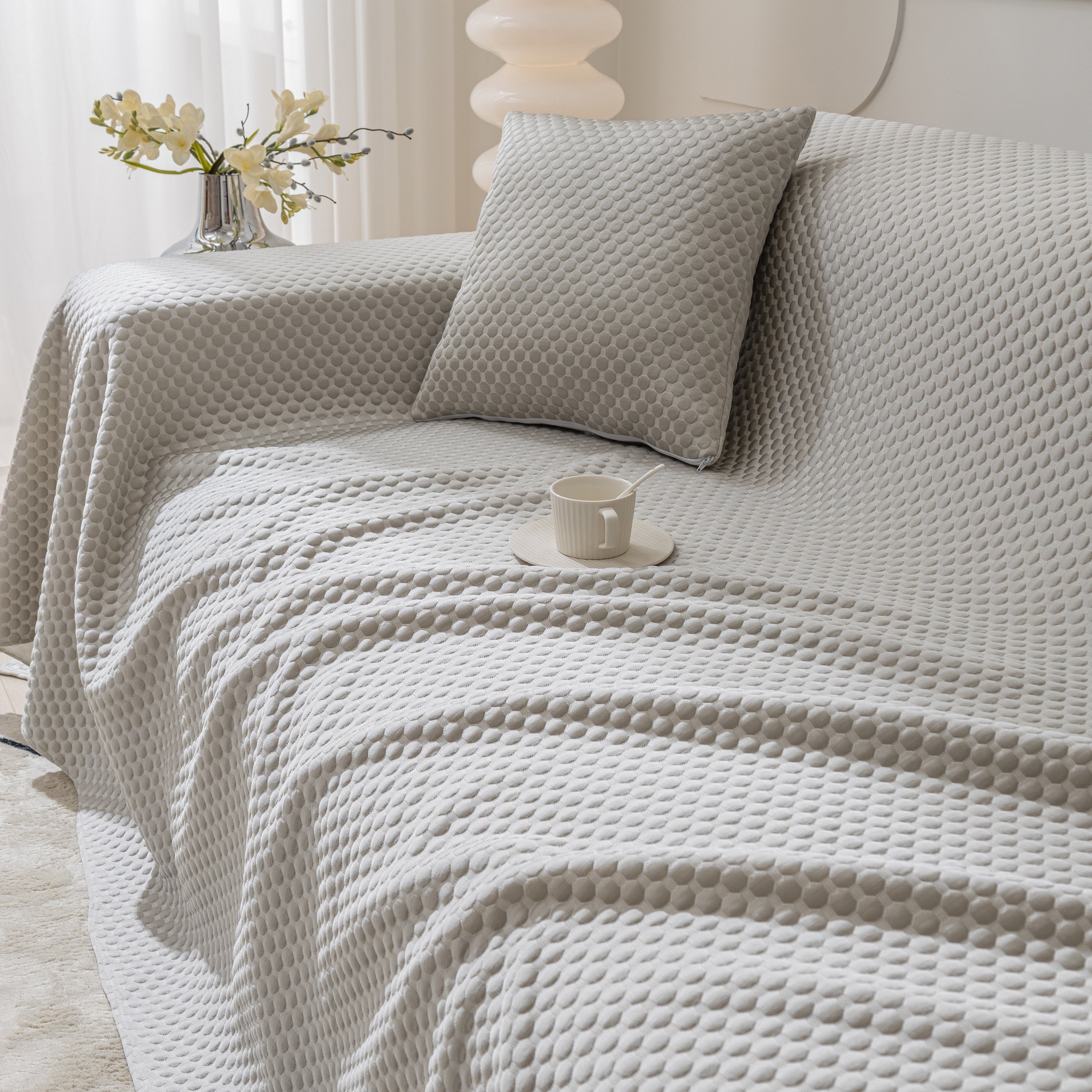 Fashion Granular Textured Sofa Couch Covers, L Shape Sectional Couch Covers, Sofa Covers For Living Room