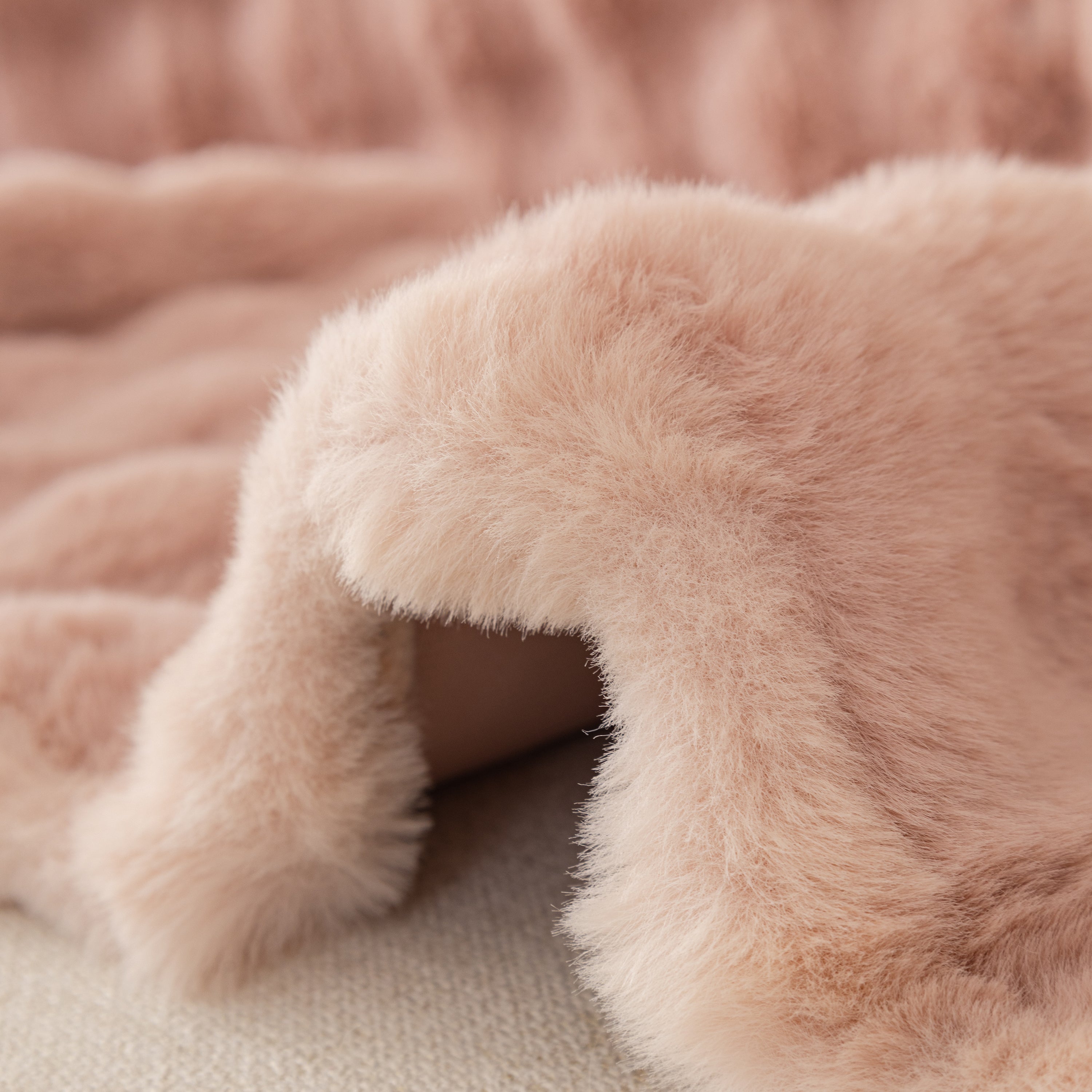 Super Soft Fluffy Faux Rabbit Fur Sofa Throw Blanket, Couch Cover Blanket For Couches Living Room Furniture Throw