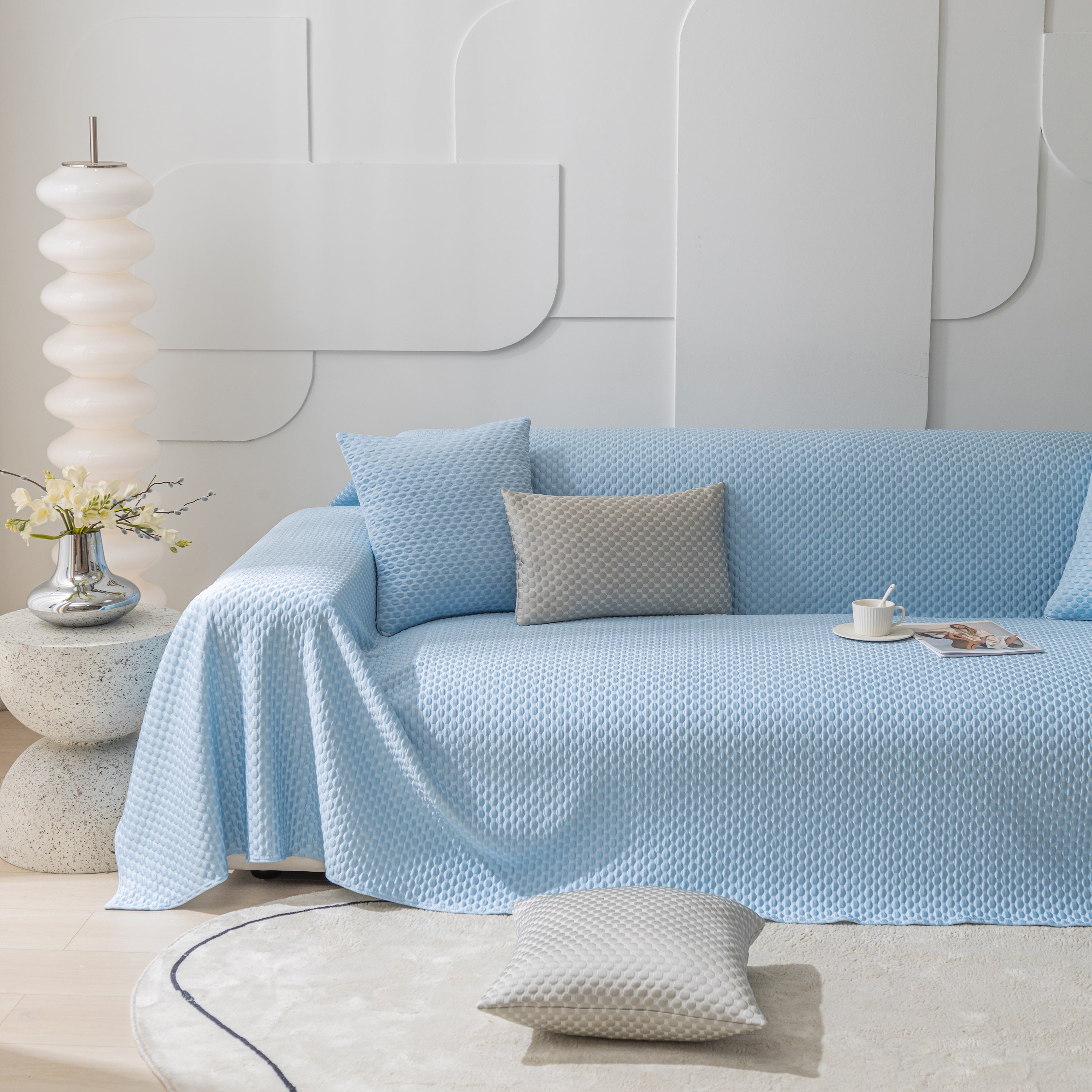Fashion Granular Textured Sofa Couch Covers, L Shape Sectional Couch Covers, Sofa Covers For Living Room