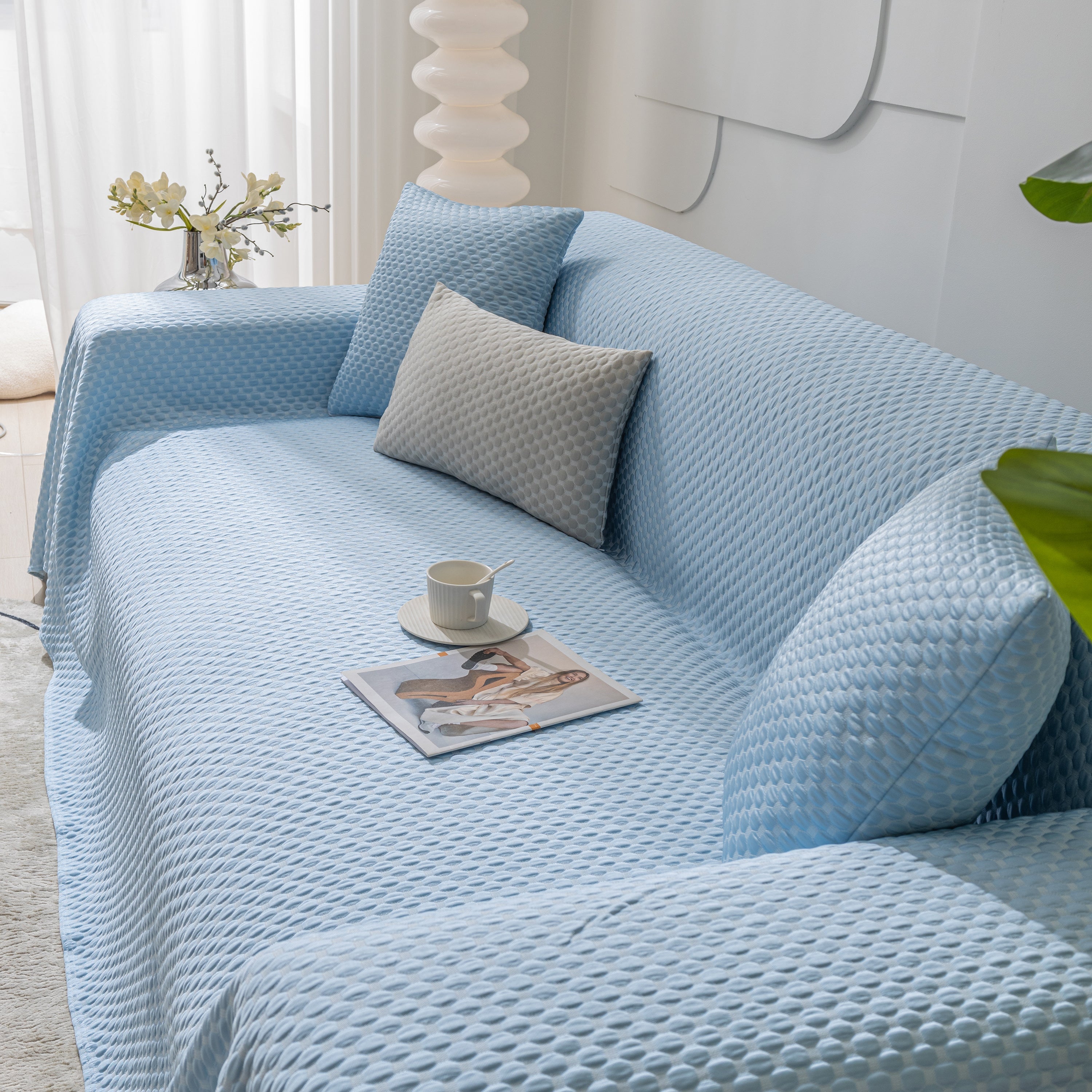 Fashion Granular Textured Sofa Couch Covers, L Shape Sectional Couch Covers, Sofa Covers For Living Room