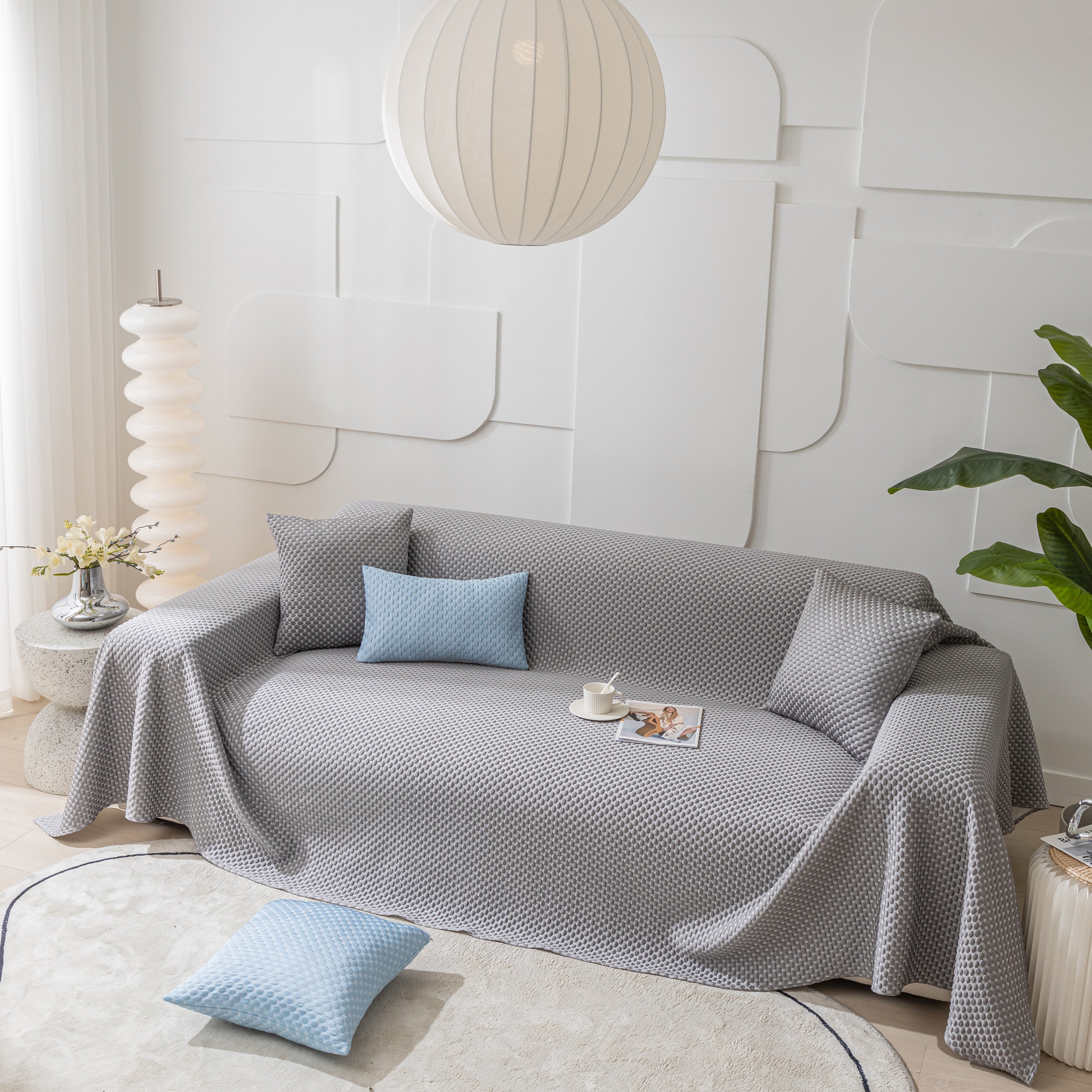 Fashion Granular Textured Sofa Couch Covers, L Shape Sectional Couch Covers, Sofa Covers For Living Room