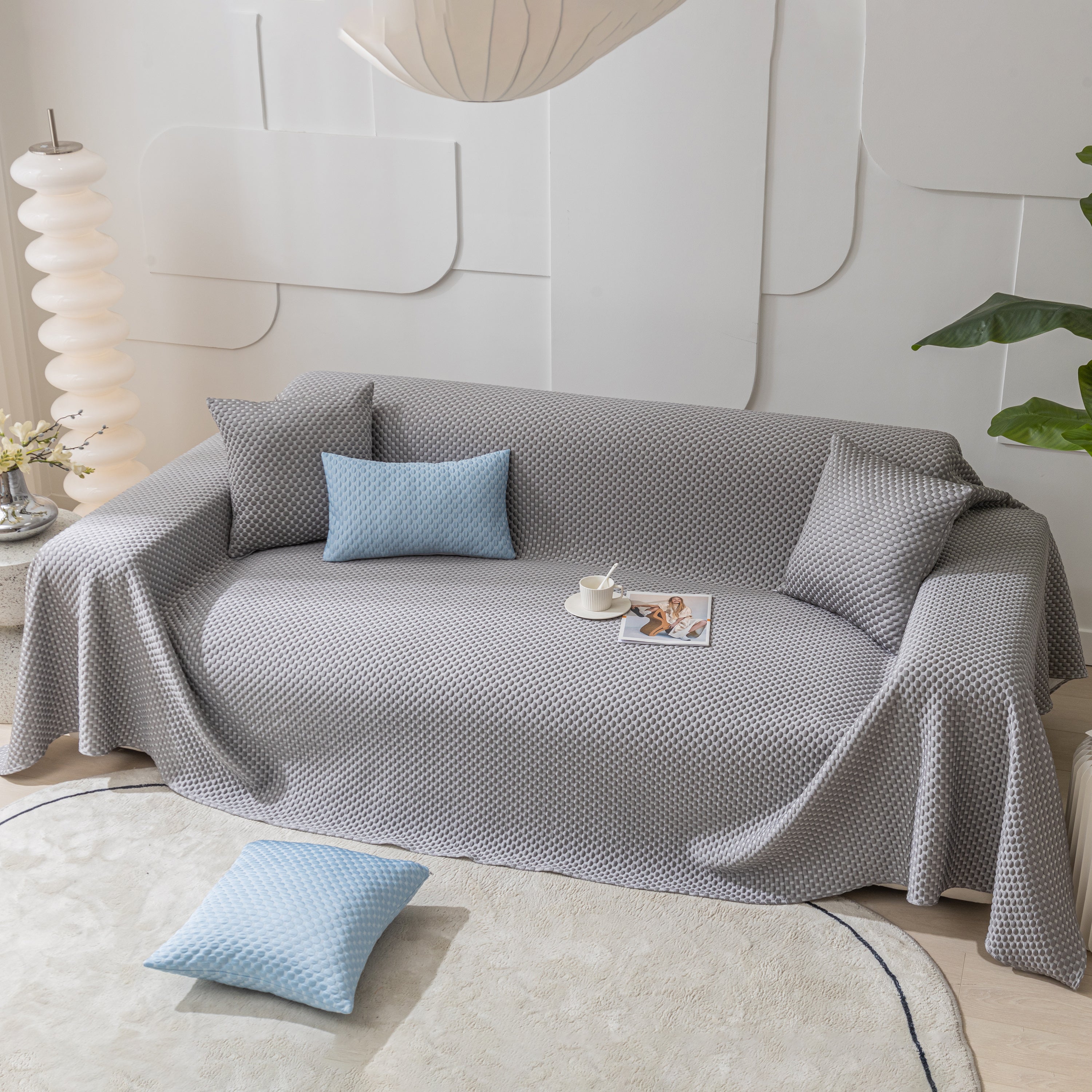 Fashion Granular Textured Sofa Couch Covers, L Shape Sectional Couch Covers, Sofa Covers For Living Room