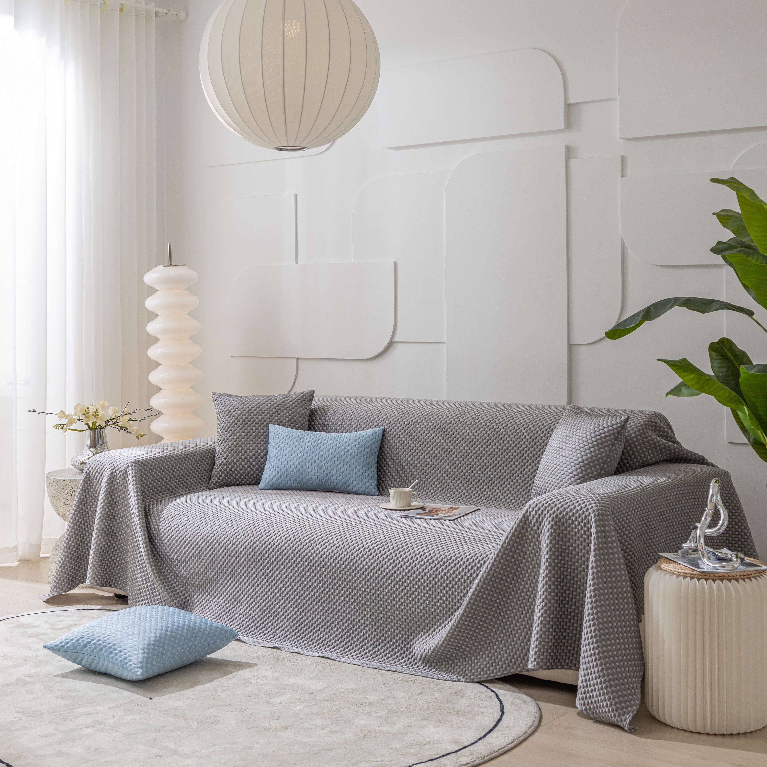Fashion Granular Textured Sofa Couch Covers, L Shape Sectional Couch Covers, Sofa Covers For Living Room