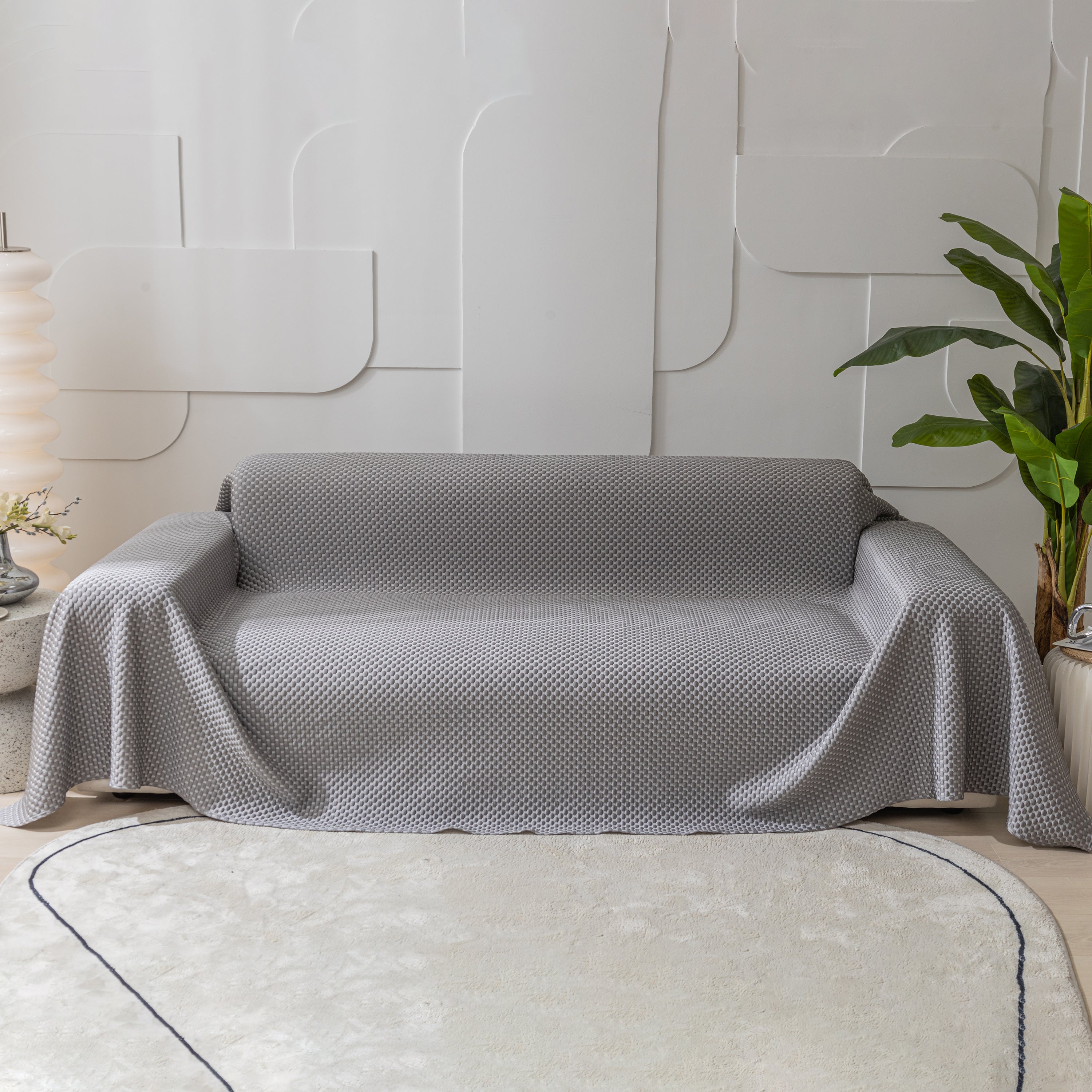 Fashion Granular Textured Sofa Couch Covers, L Shape Sectional Couch Covers, Sofa Covers For Living Room