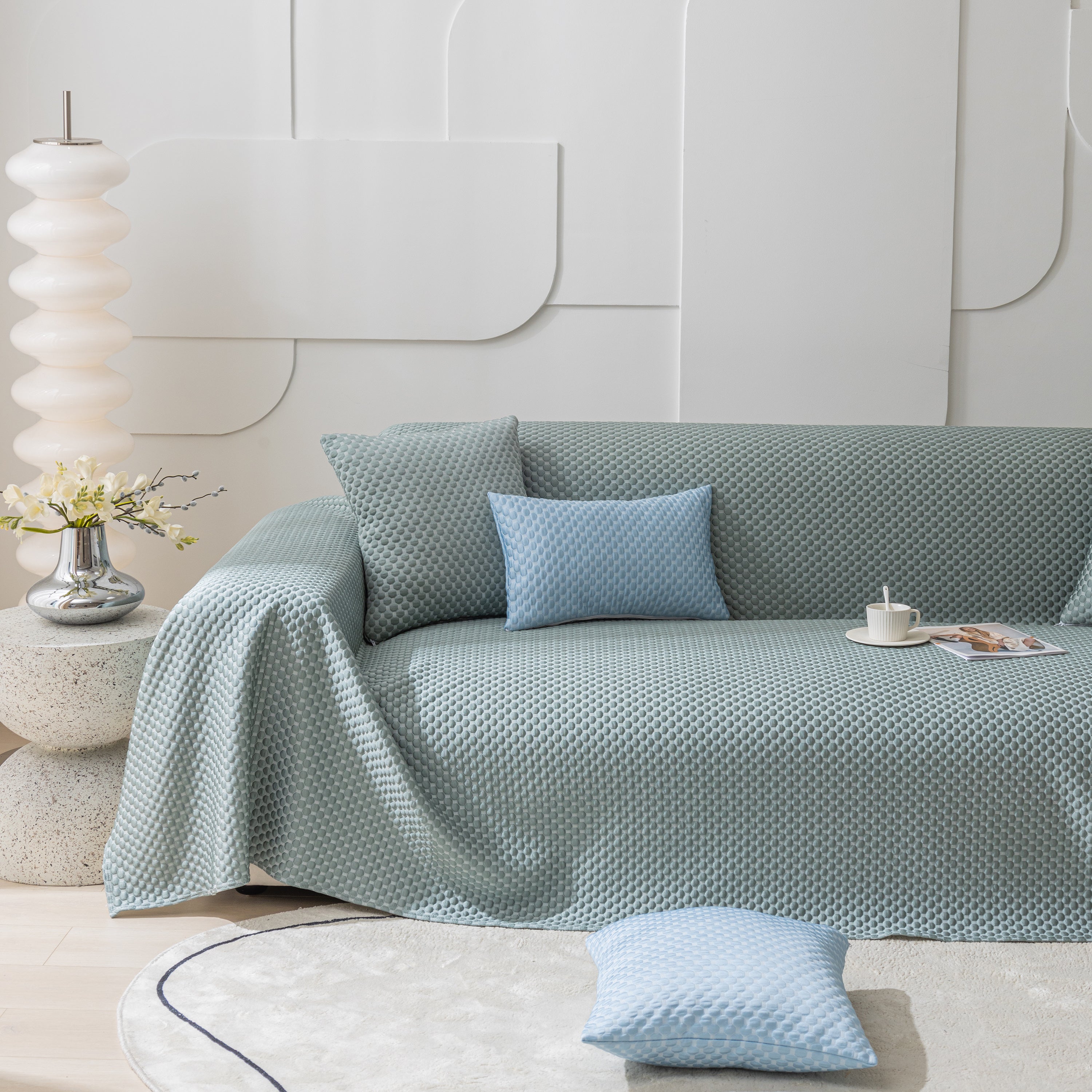 Fashion Granular Textured Sofa Couch Covers, L Shape Sectional Couch Covers, Sofa Covers For Living Room