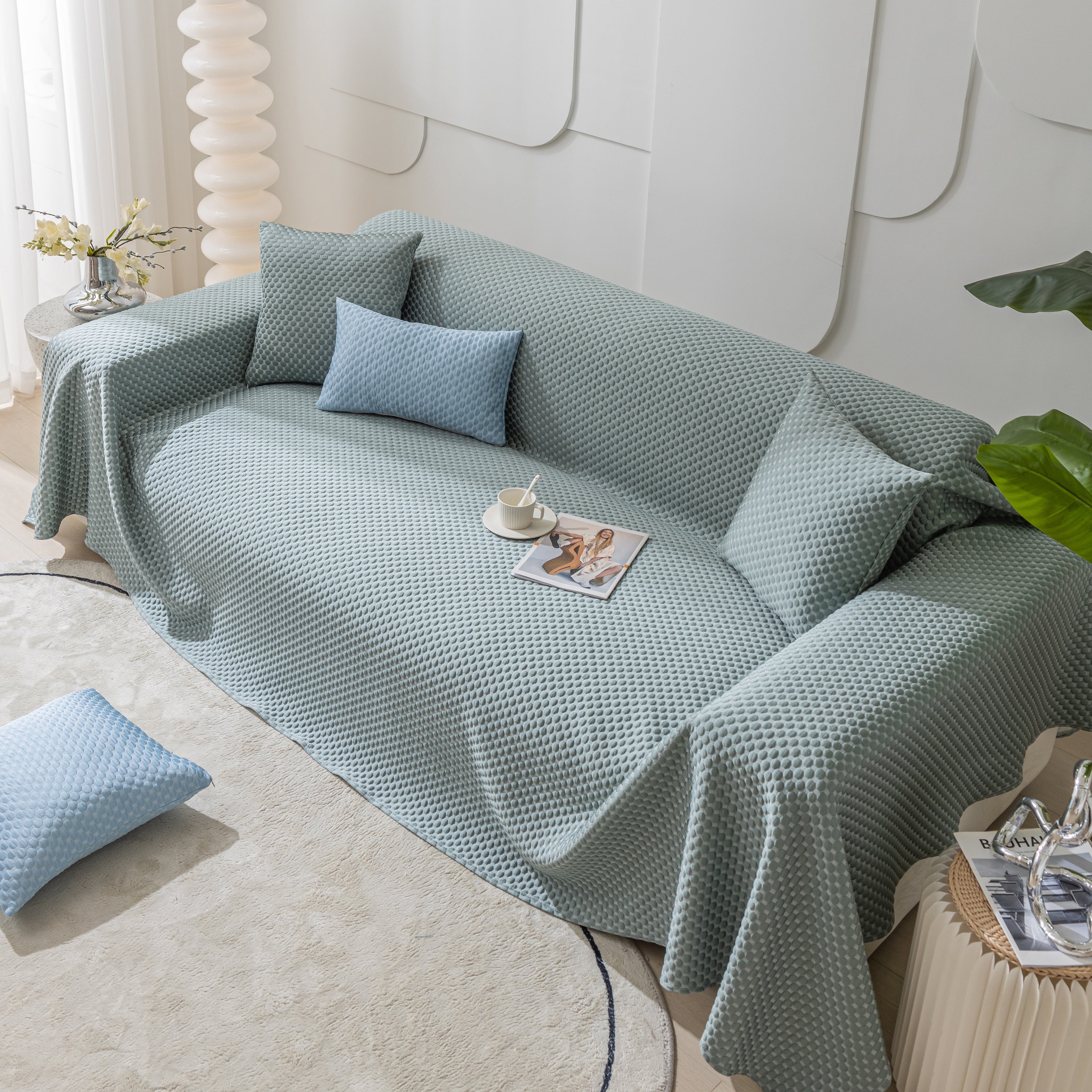 Fashion Granular Textured Sofa Couch Covers, L Shape Sectional Couch Covers, Sofa Covers For Living Room