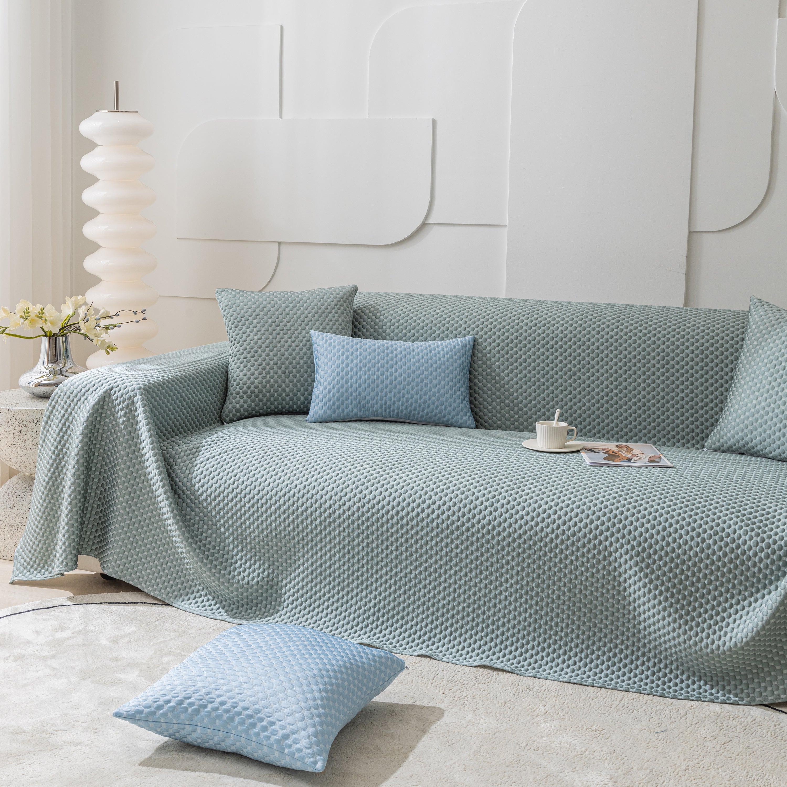 Fashion Granular Textured Sofa Couch Covers, L Shape Sectional Couch Covers, Sofa Covers For Living Room