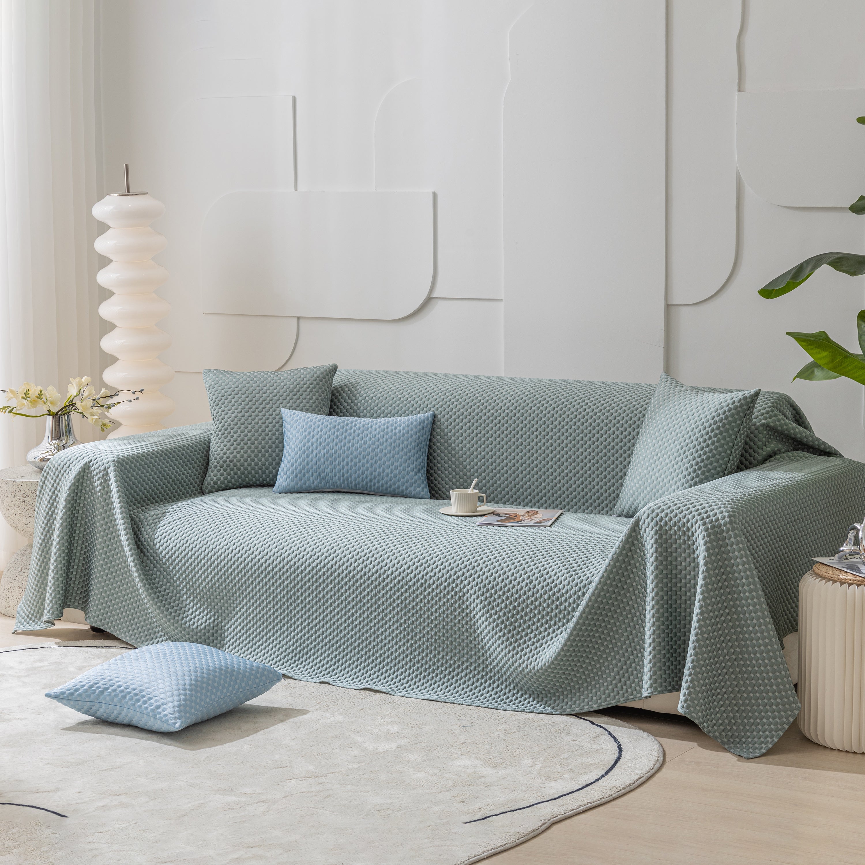 Fashion Granular Textured Sofa Couch Covers, L Shape Sectional Couch Covers, Sofa Covers For Living Room