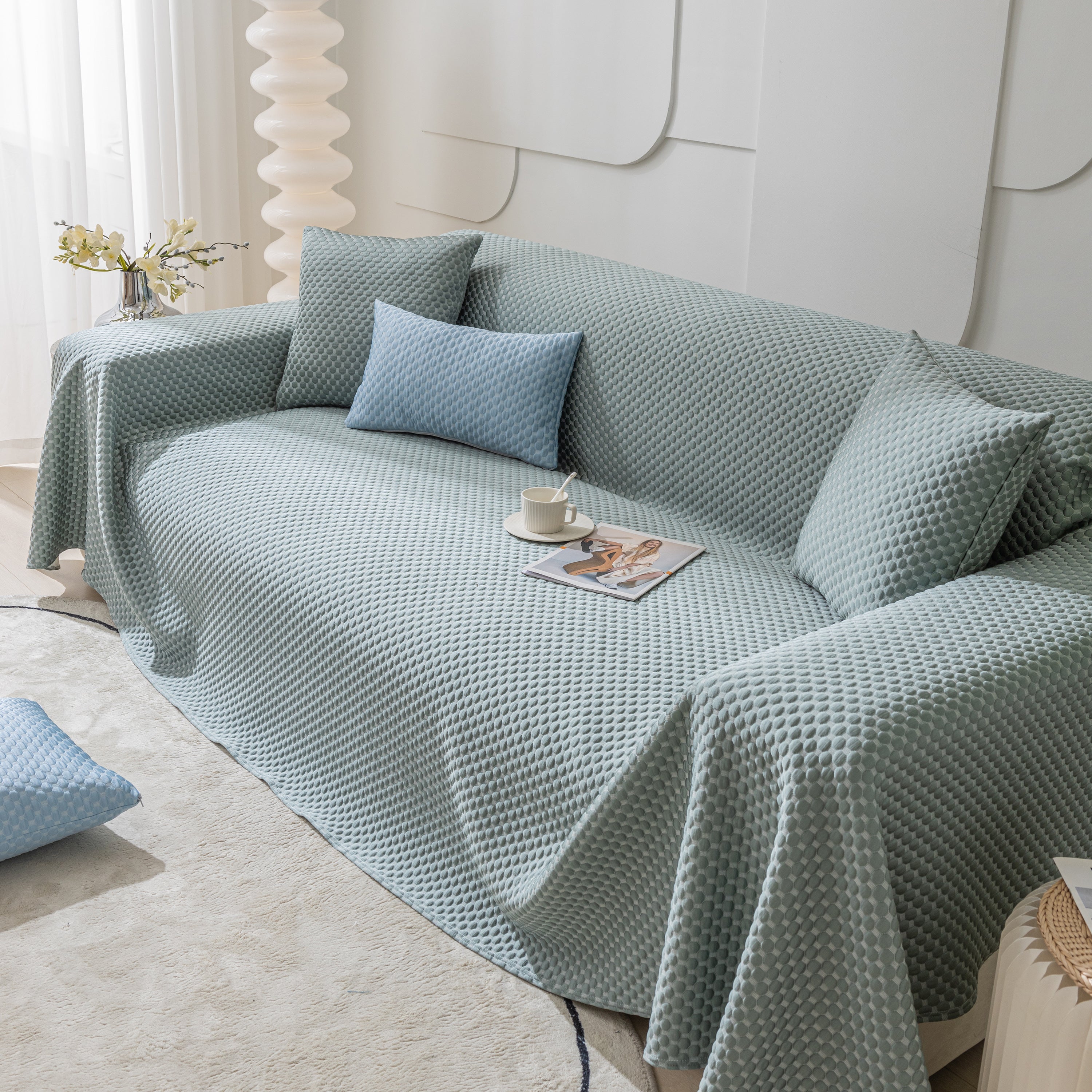 Fashion Granular Textured Sofa Couch Covers, L Shape Sectional Couch Covers, Sofa Covers For Living Room