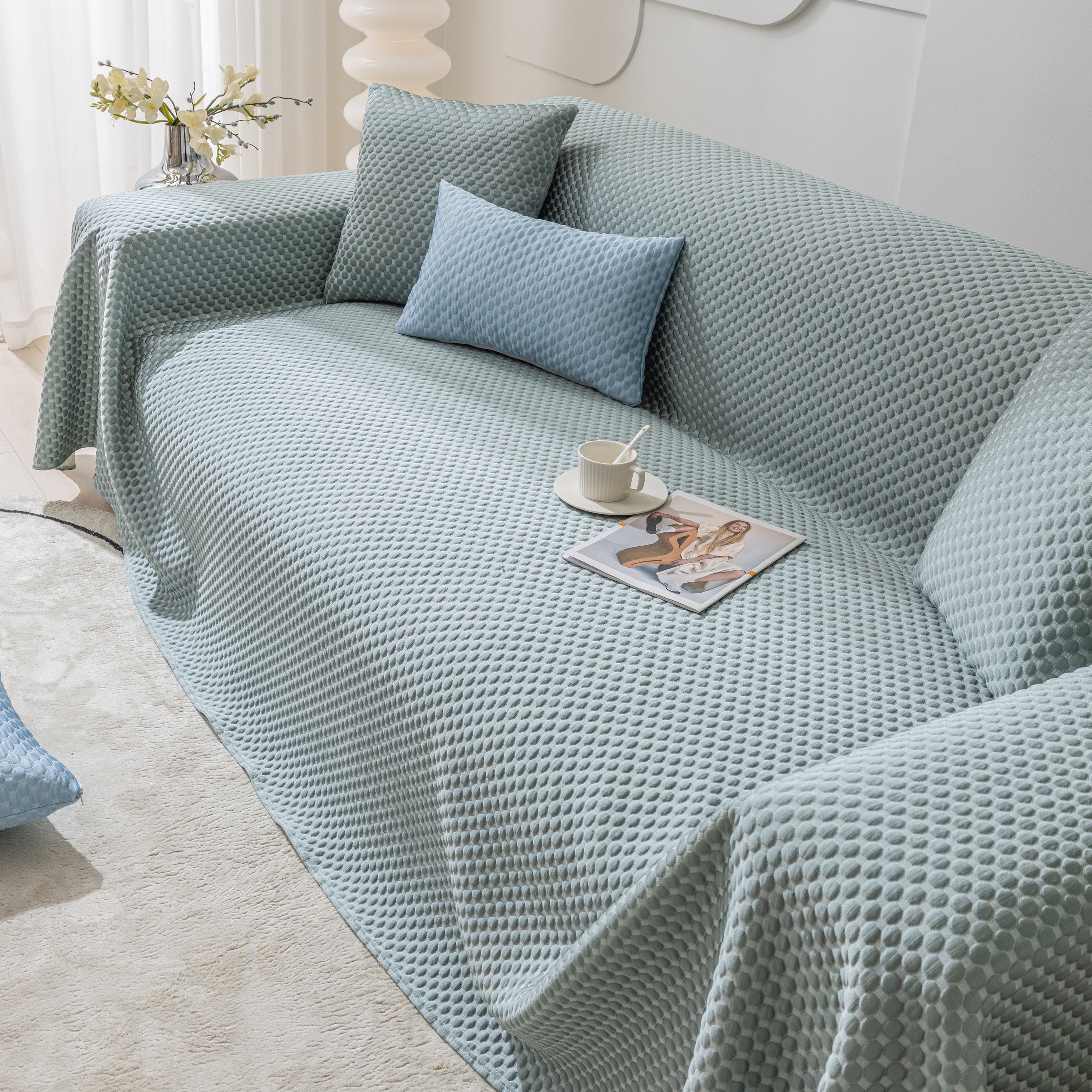 Fashion Granular Textured Sofa Couch Covers, L Shape Sectional Couch Covers, Sofa Covers For Living Room