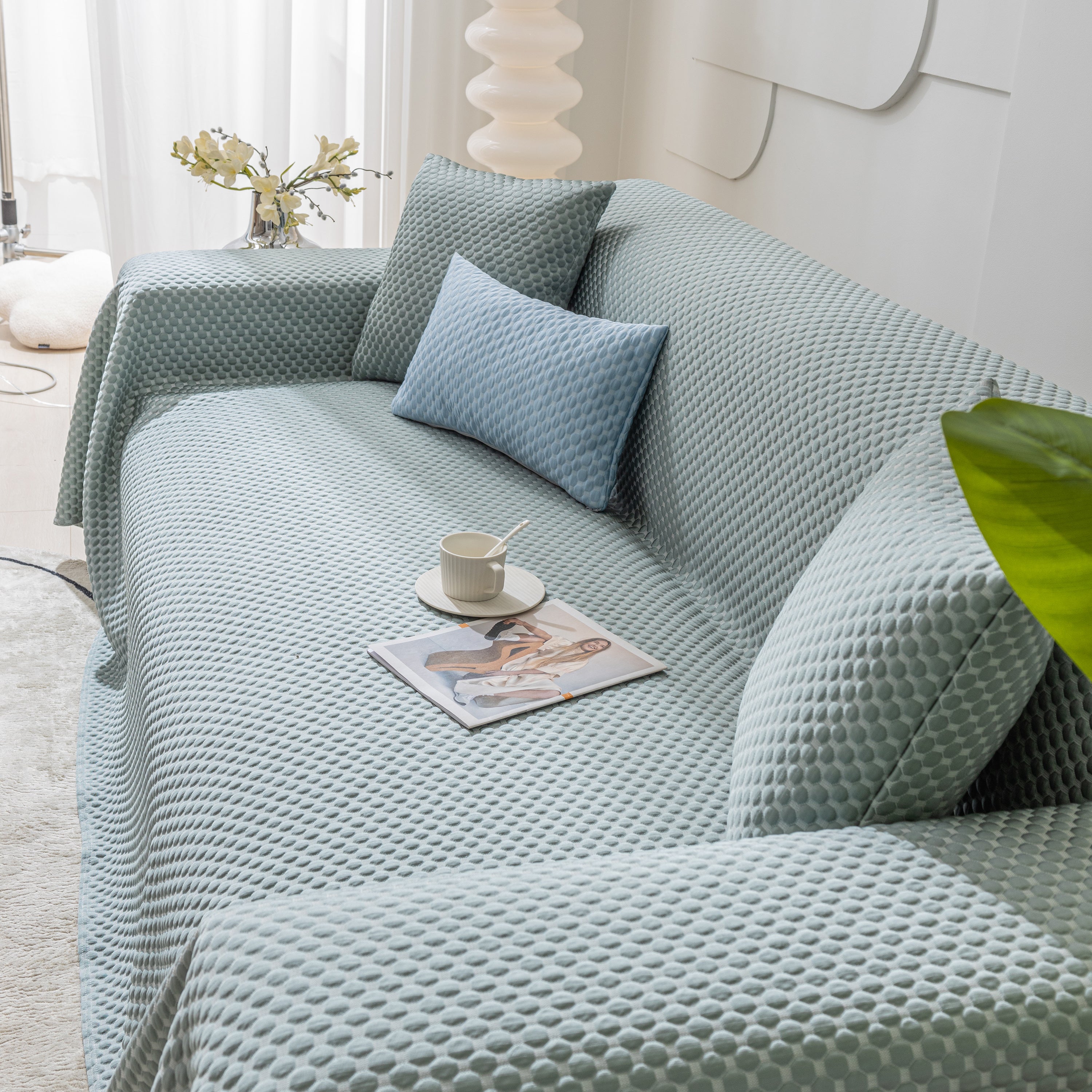 Fashion Granular Textured Sofa Couch Covers, L Shape Sectional Couch Covers, Sofa Covers For Living Room