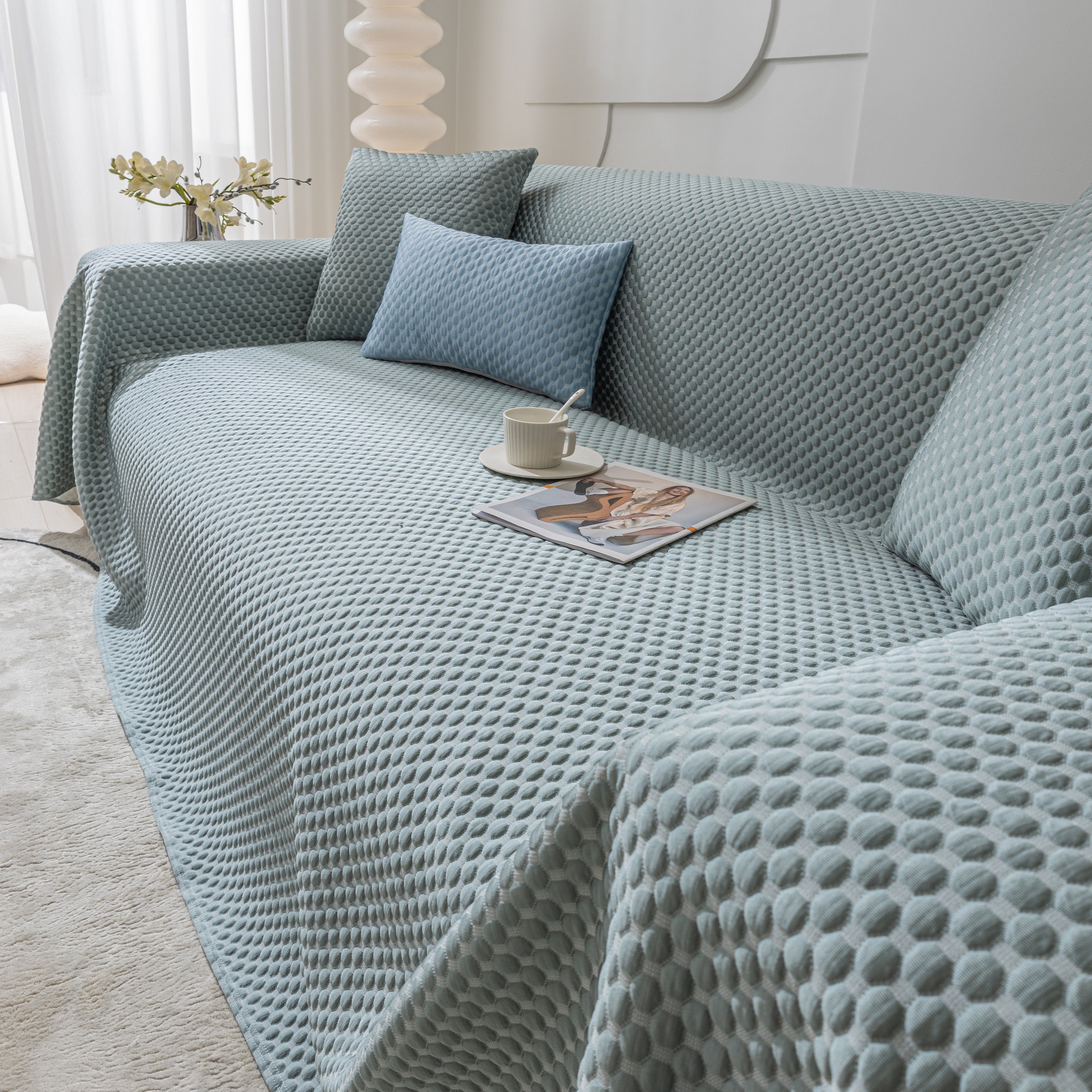 Fashion Granular Textured Sofa Couch Covers, L Shape Sectional Couch Covers, Sofa Covers For Living Room