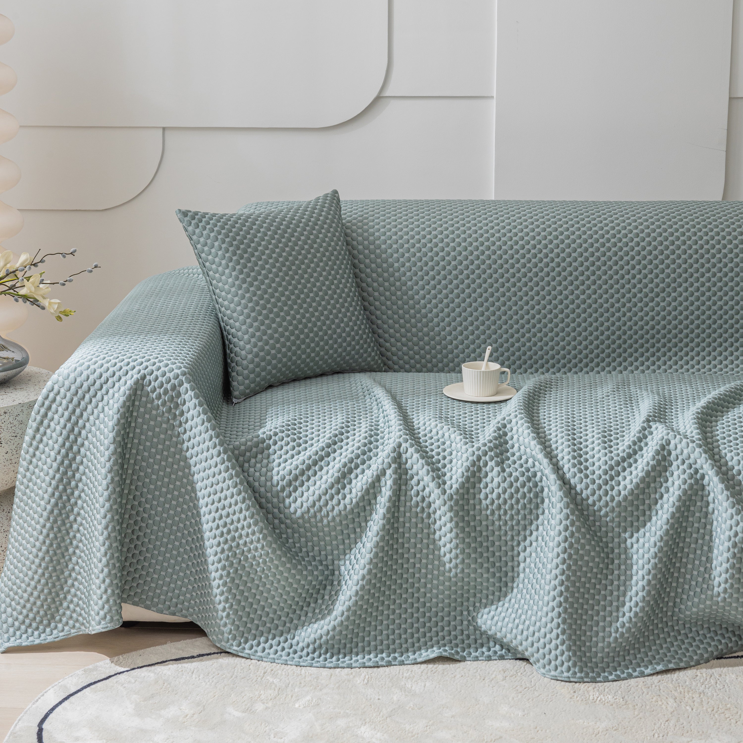 Fashion Granular Textured Sofa Couch Covers, L Shape Sectional Couch Covers, Sofa Covers For Living Room
