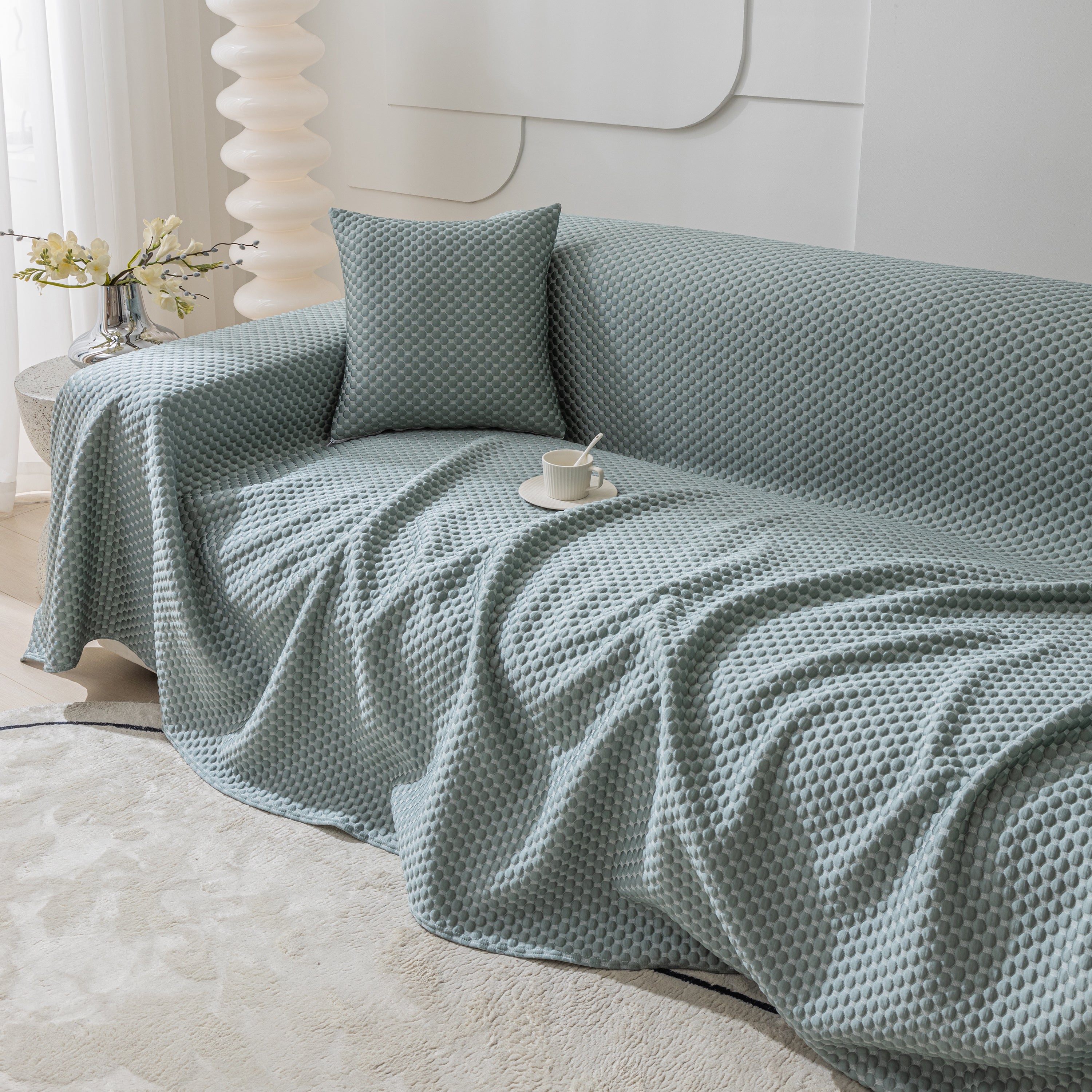 Fashion Granular Textured Sofa Couch Covers, L Shape Sectional Couch Covers, Sofa Covers For Living Room