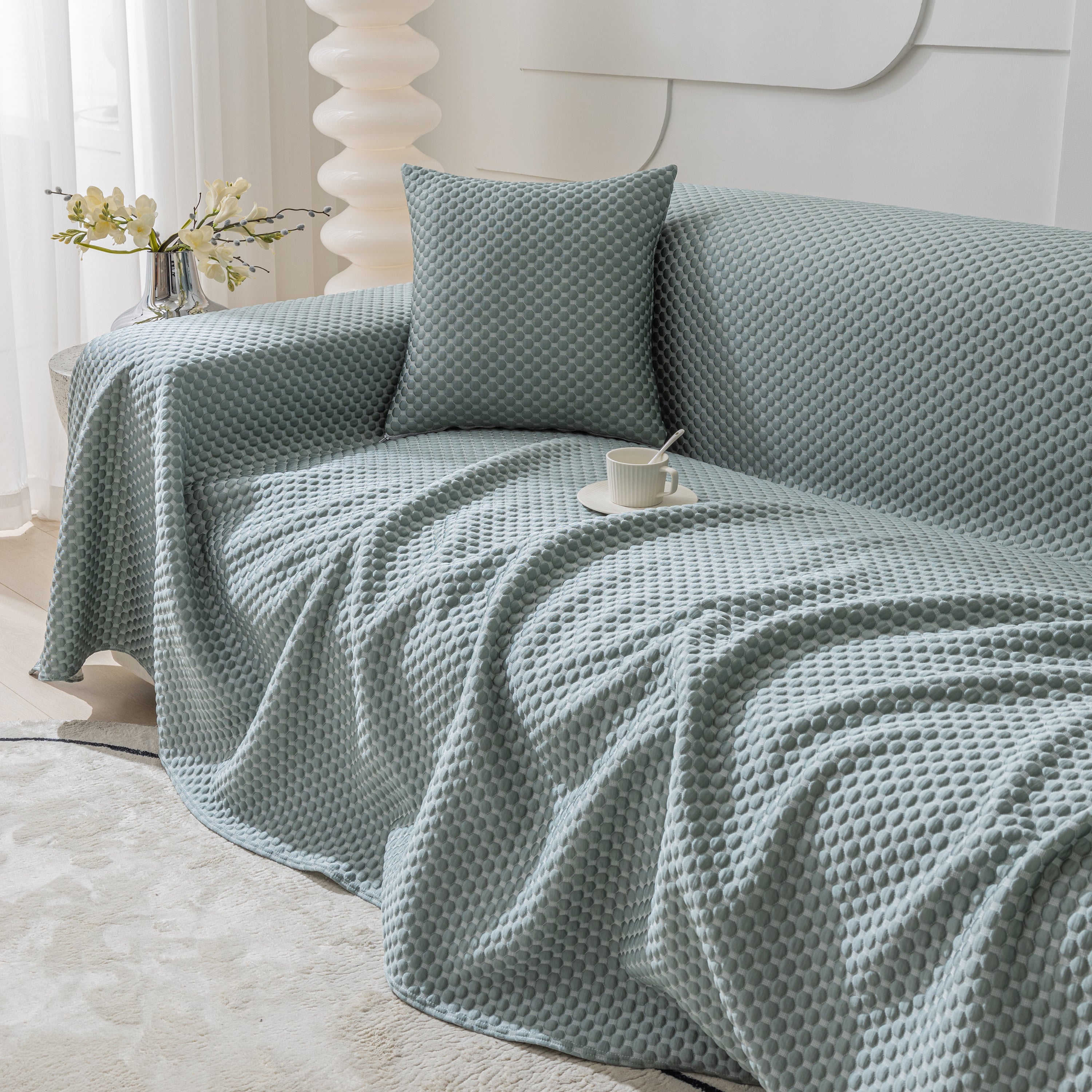 Fashion Granular Textured Sofa Couch Covers, L Shape Sectional Couch Covers, Sofa Covers For Living Room