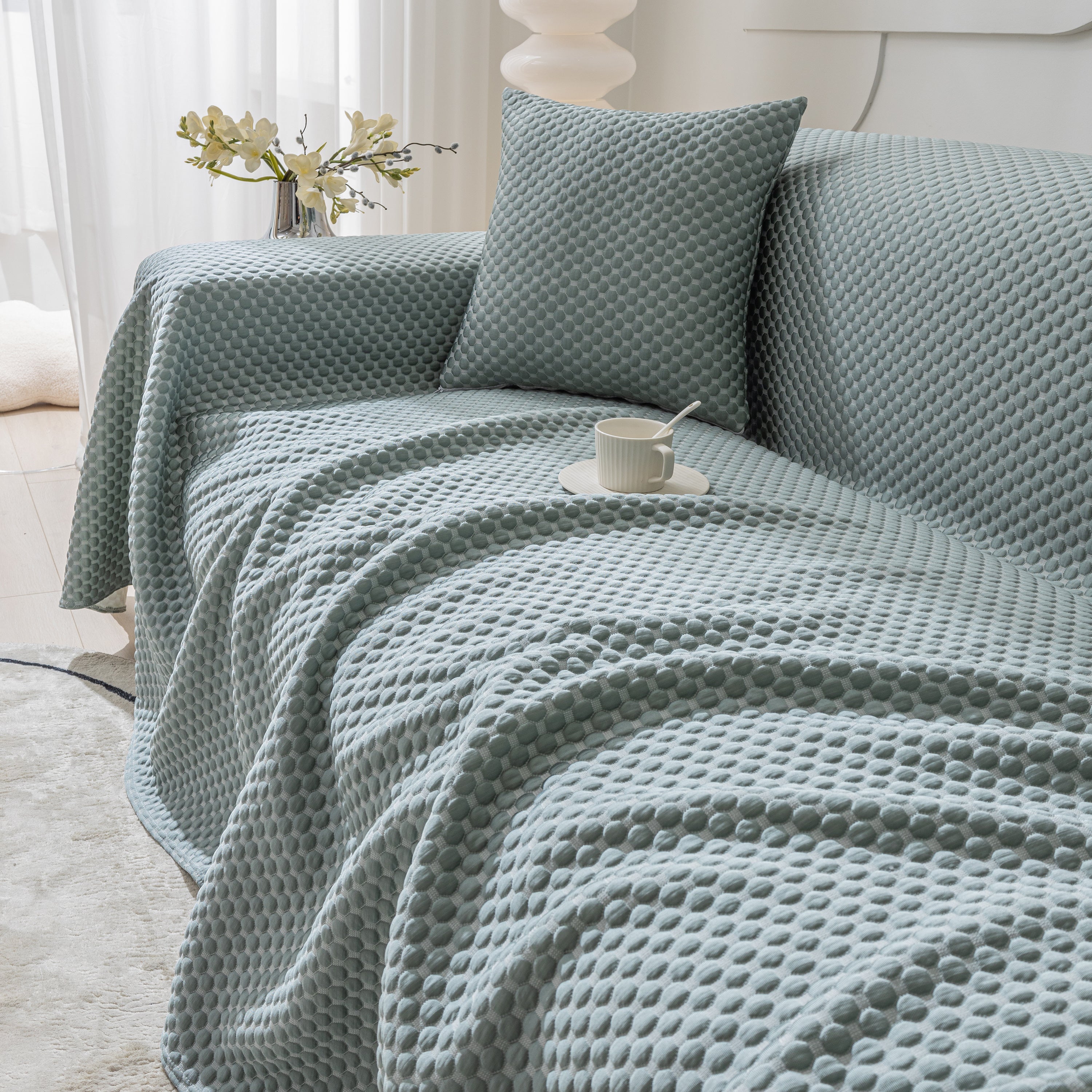 Fashion Granular Textured Sofa Couch Covers, L Shape Sectional Couch Covers, Sofa Covers For Living Room