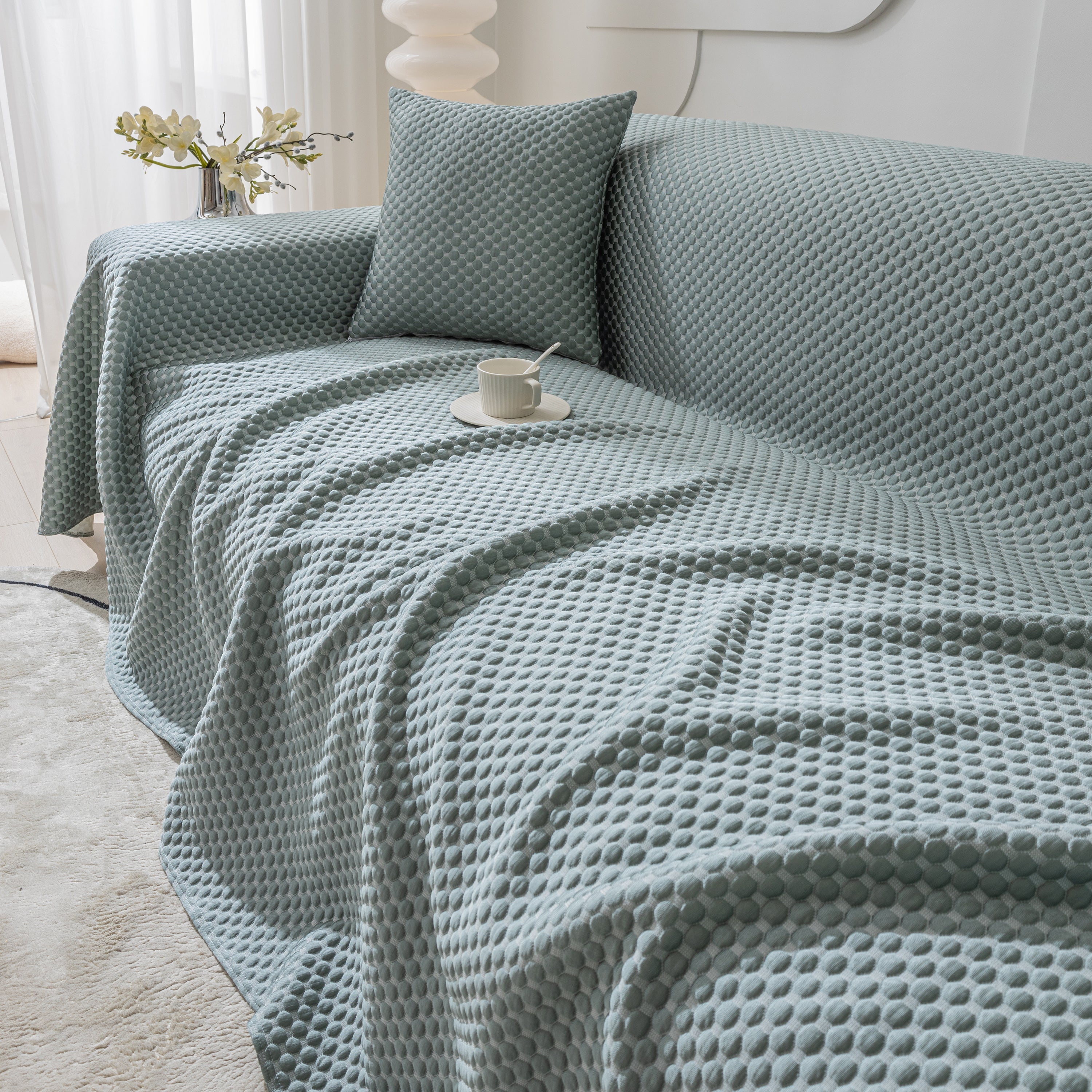 Fashion Granular Textured Sofa Couch Covers, L Shape Sectional Couch Covers, Sofa Covers For Living Room