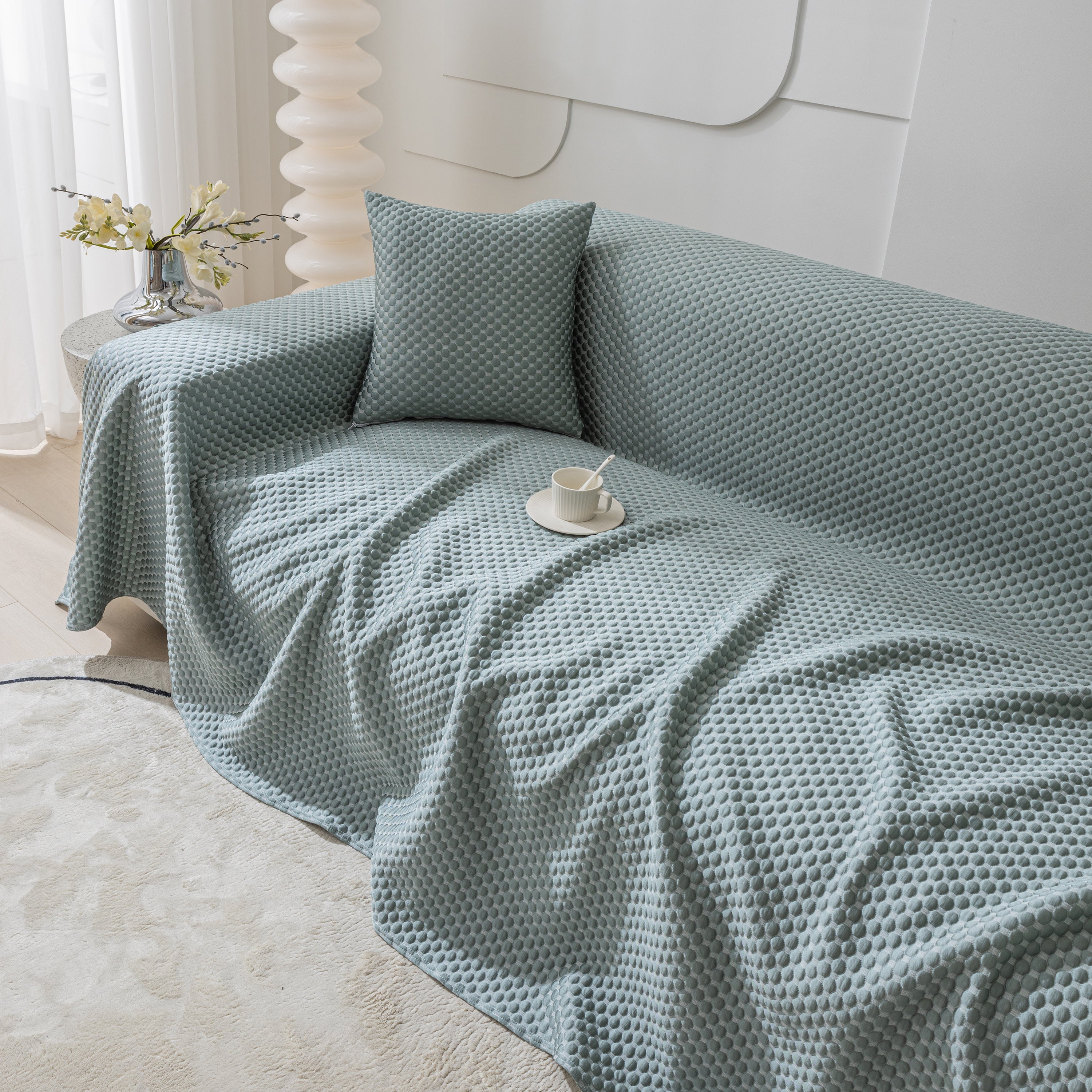 Fashion Granular Textured Sofa Couch Covers, L Shape Sectional Couch Covers, Sofa Covers For Living Room