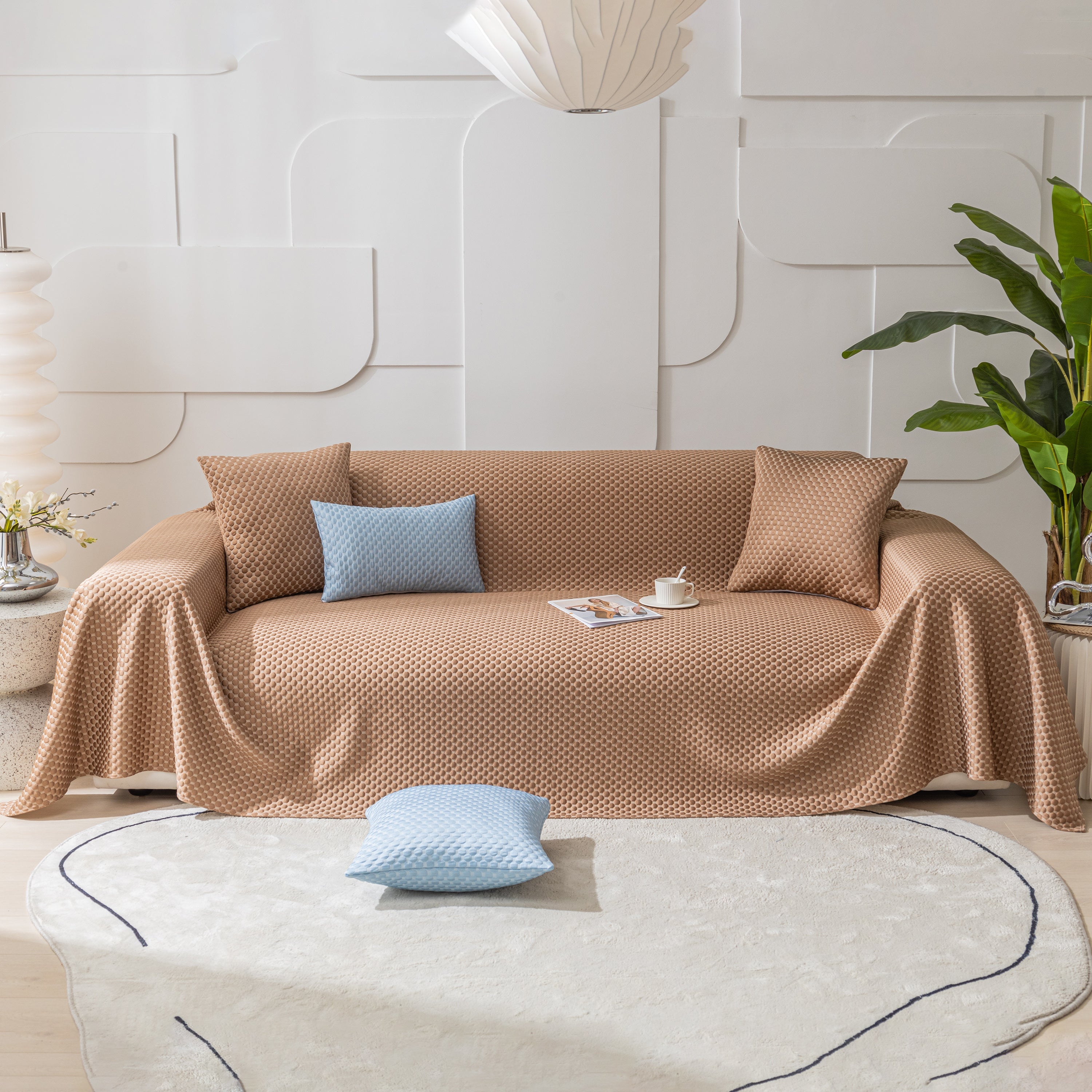 Fashion Granular Textured Sofa Couch Covers, L Shape Sectional Couch Covers, Sofa Covers For Living Room