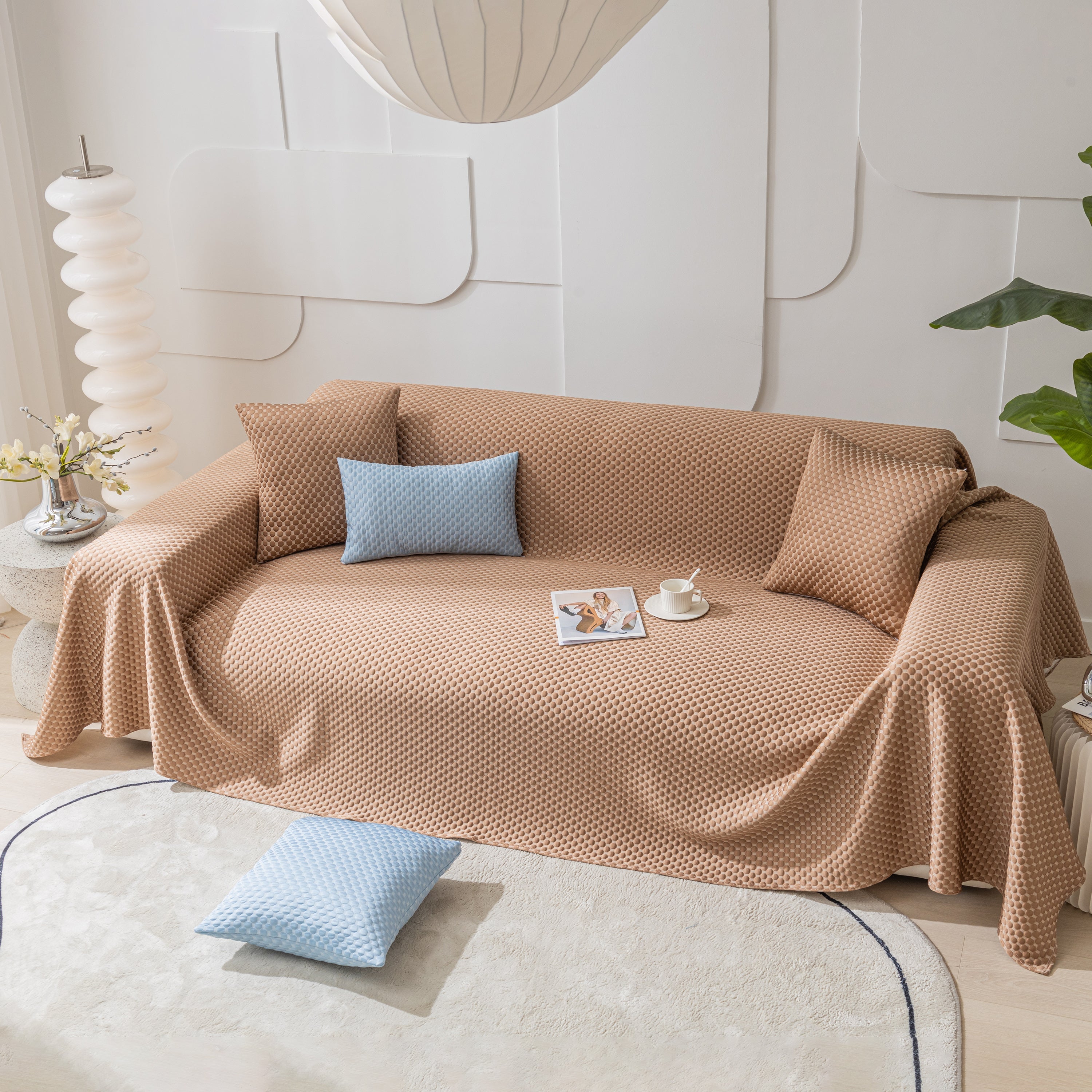Fashion Granular Textured Sofa Couch Covers, L Shape Sectional Couch Covers, Sofa Covers For Living Room