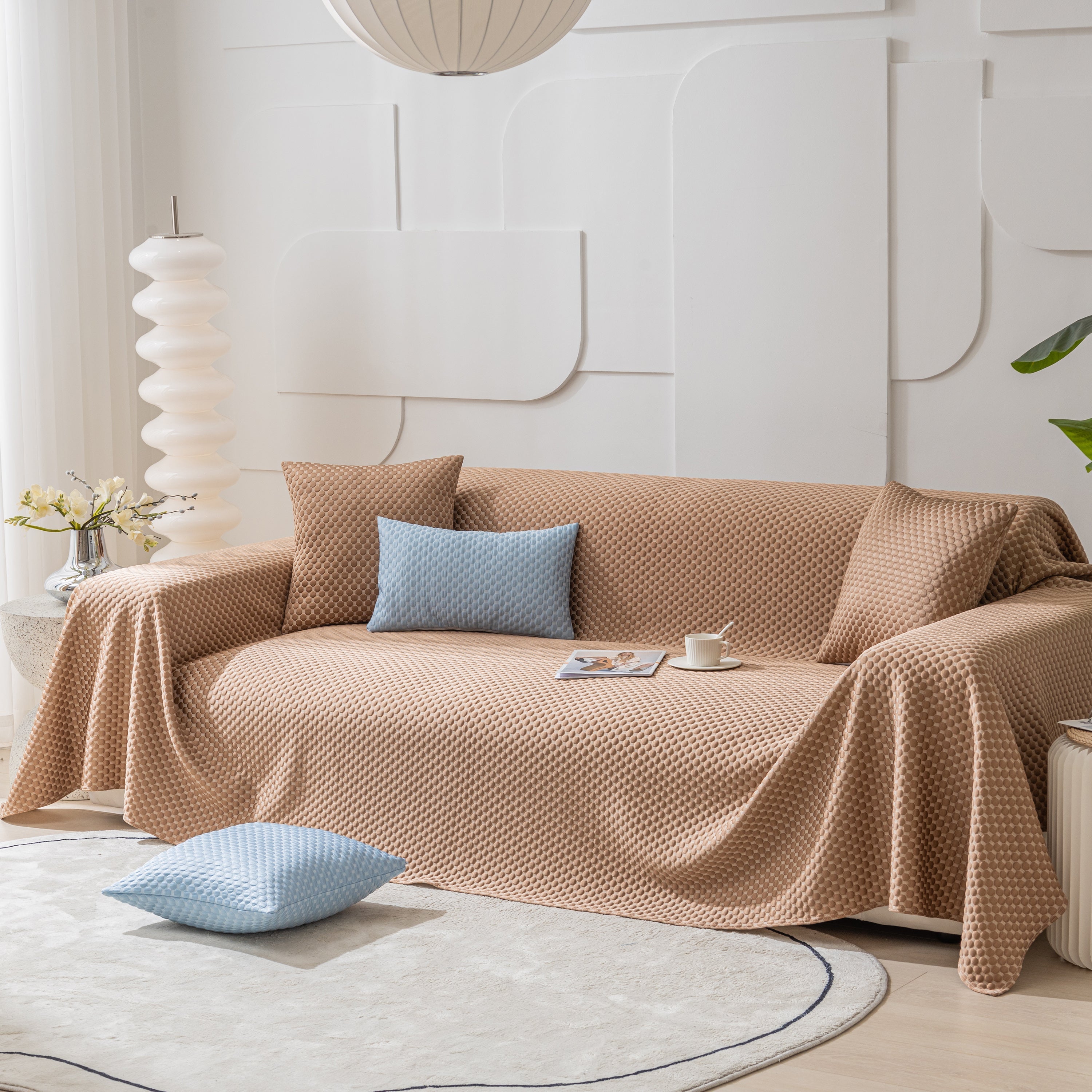 Fashion Granular Textured Sofa Couch Covers, L Shape Sectional Couch Covers, Sofa Covers For Living Room