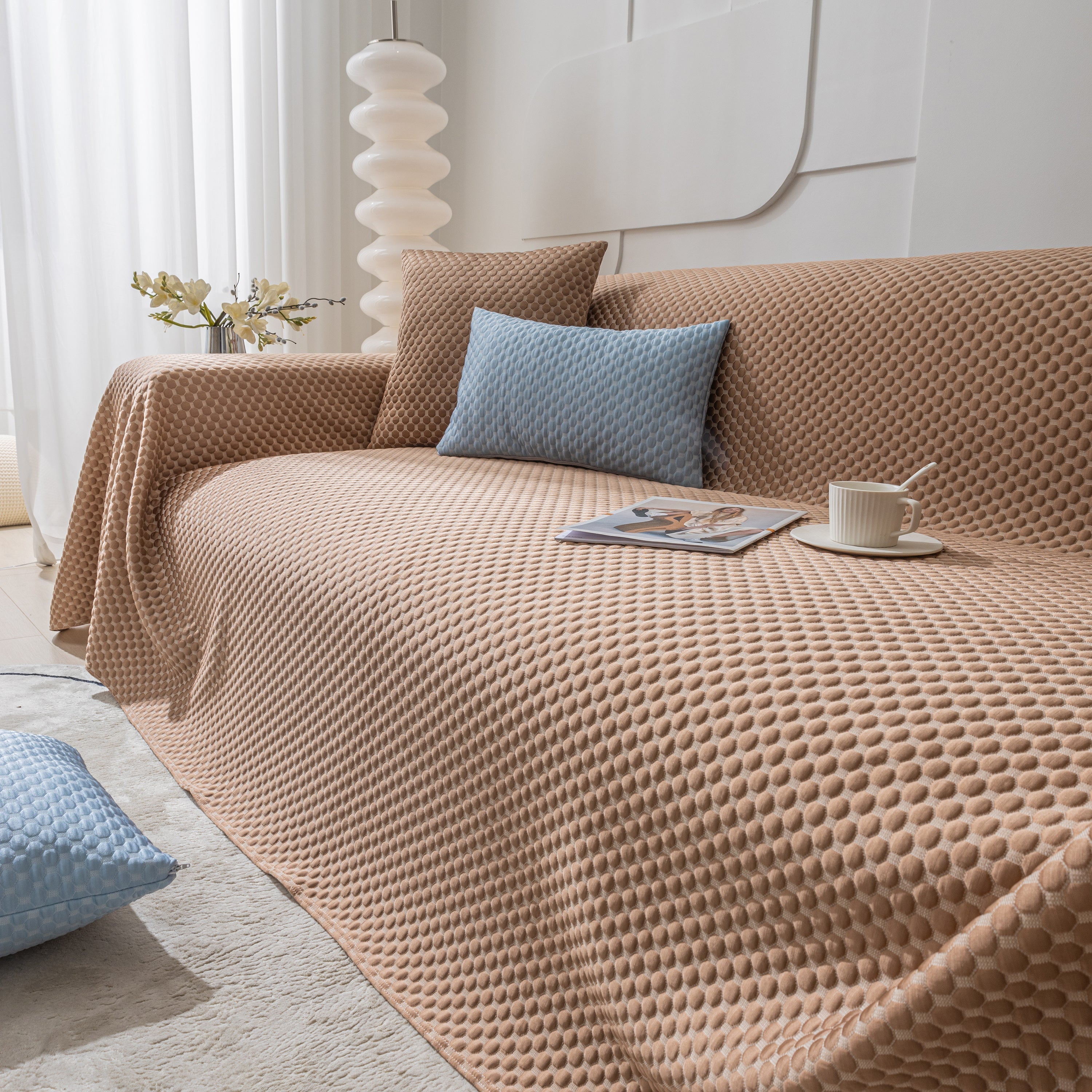 Fashion Granular Textured Sofa Couch Covers, L Shape Sectional Couch Covers, Sofa Covers For Living Room