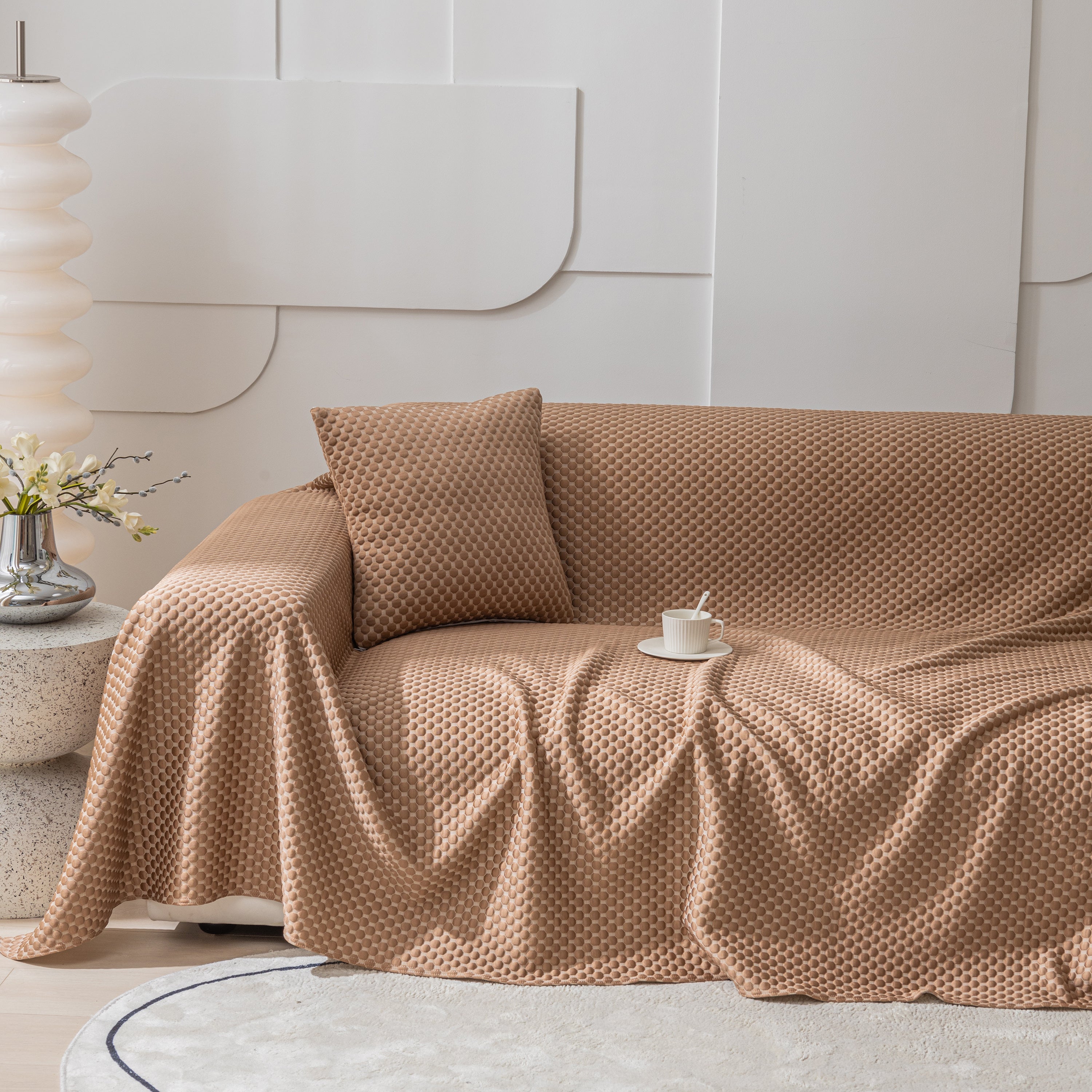 Fashion Granular Textured Sofa Couch Covers, L Shape Sectional Couch Covers, Sofa Covers For Living Room