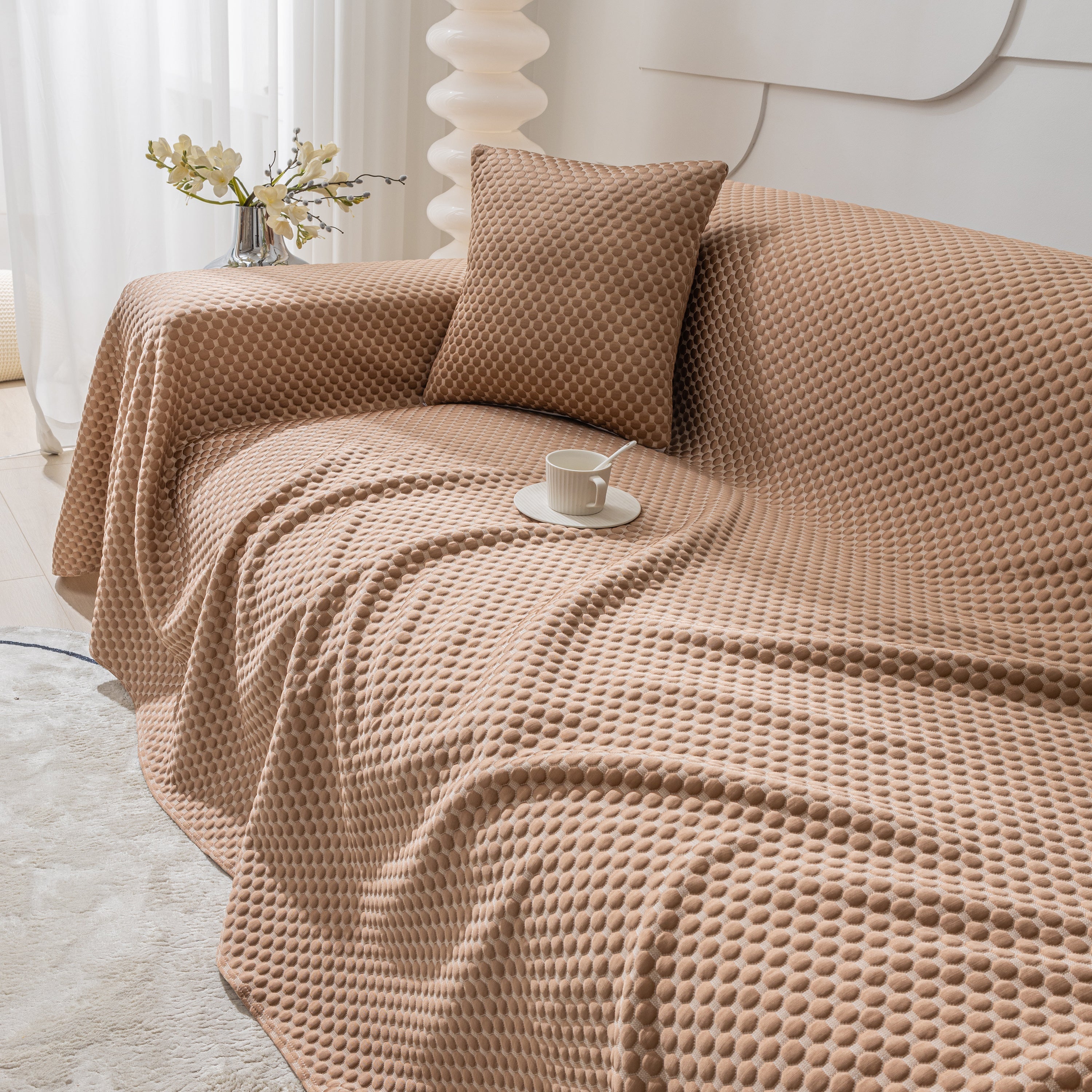 Fashion Granular Textured Sofa Couch Covers, L Shape Sectional Couch Covers, Sofa Covers For Living Room