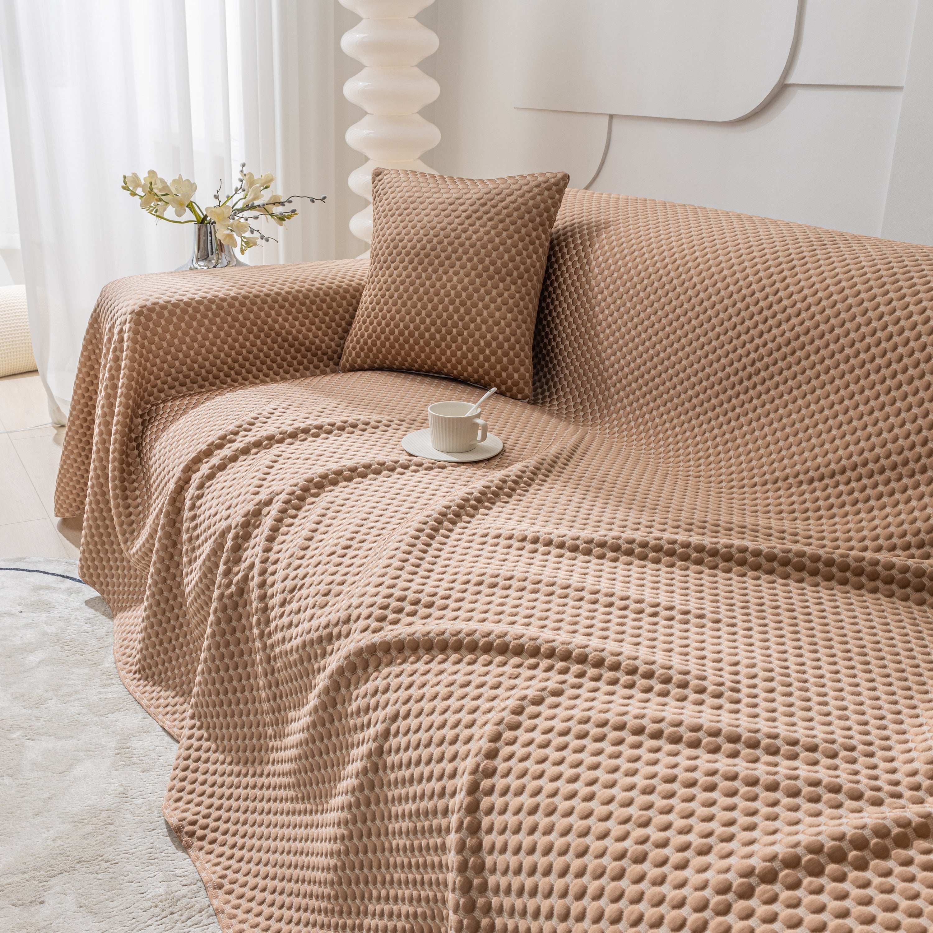 Fashion Granular Textured Sofa Couch Covers, L Shape Sectional Couch Covers, Sofa Covers For Living Room
