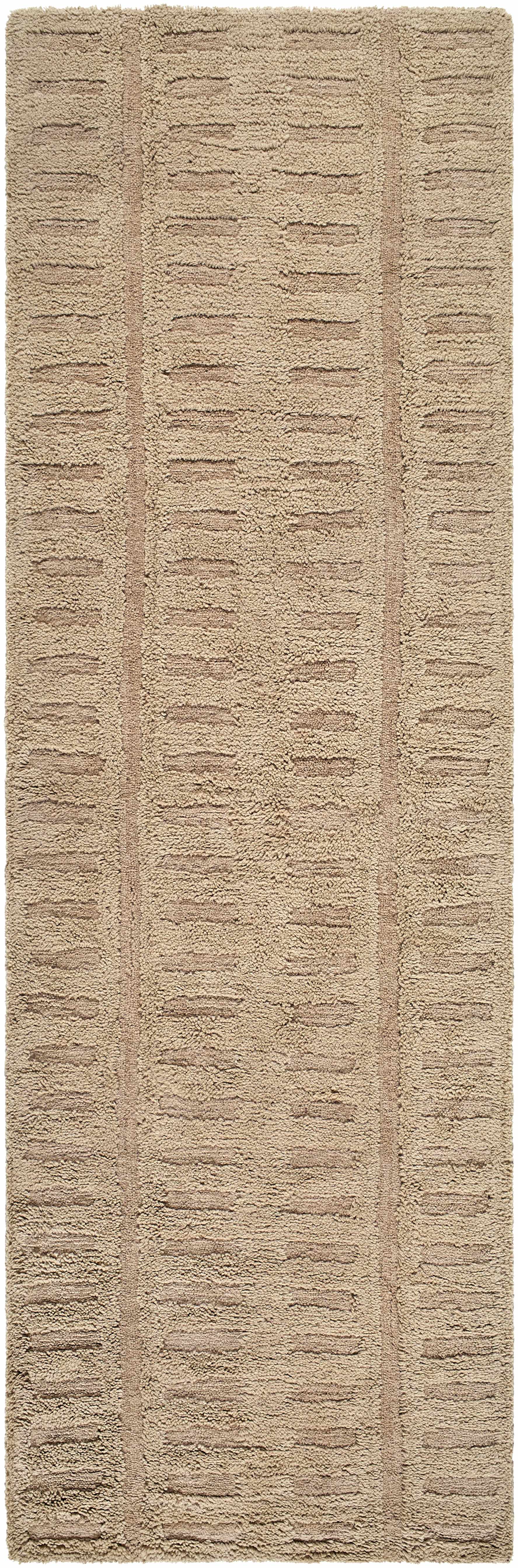 Washable Handmade Wool Rug - Brown - Clearance