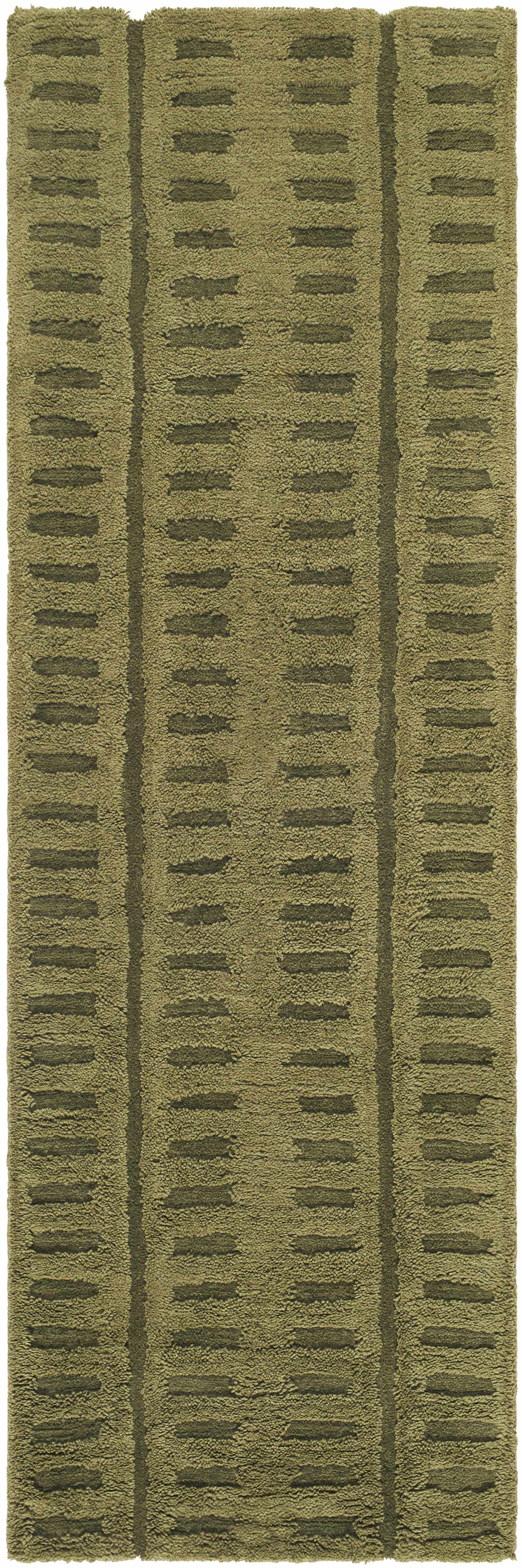 Washable Green Wool Rug