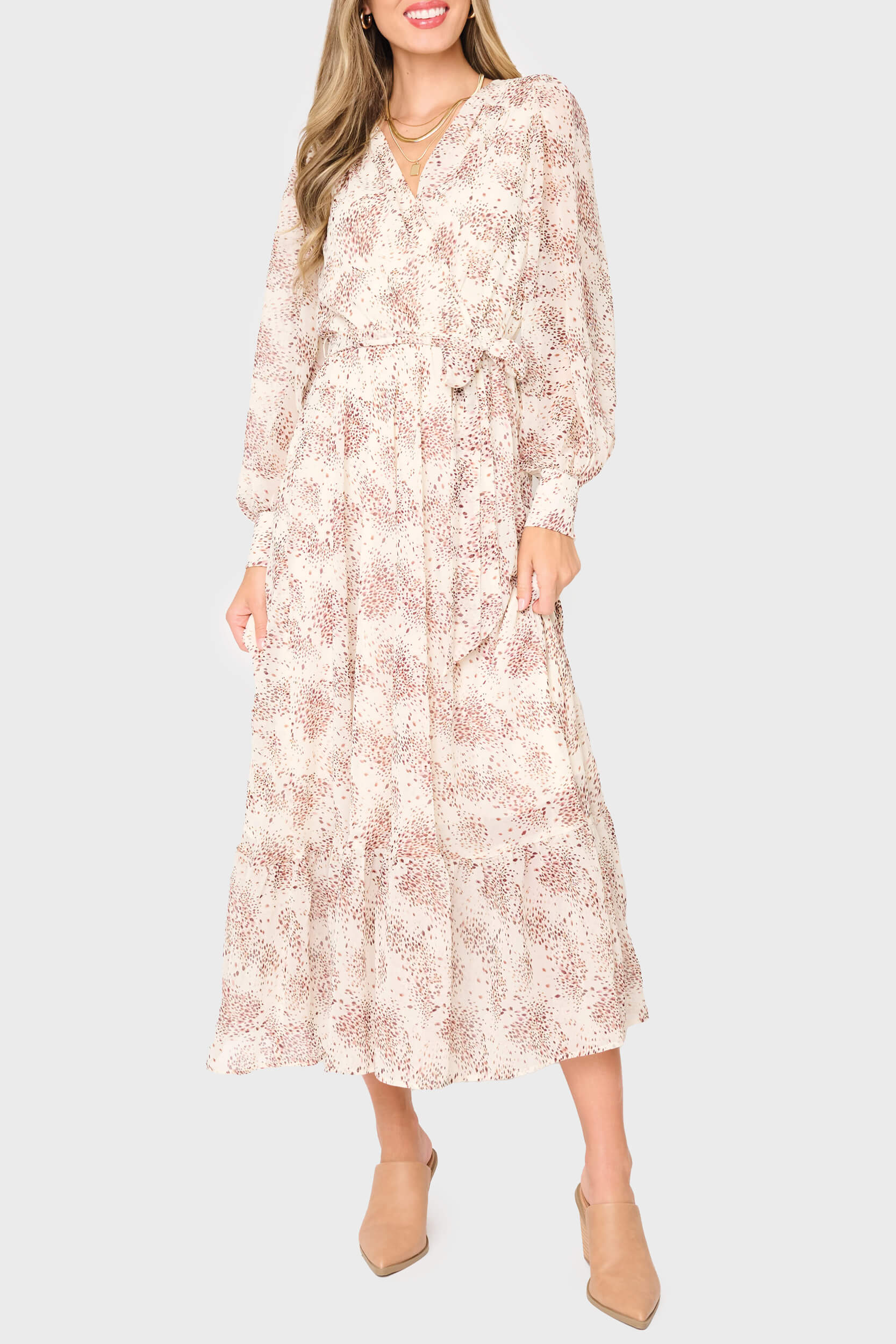 Flowy Wrap Maxi Dress